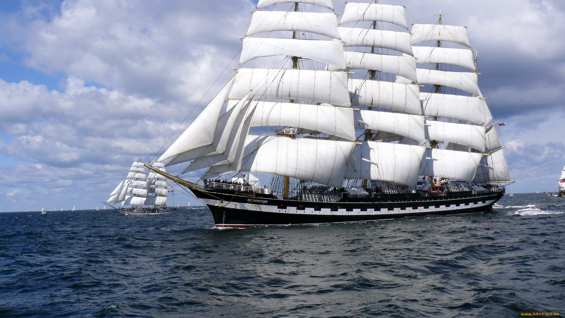крузенштерн, корабли, парусники, парусник
