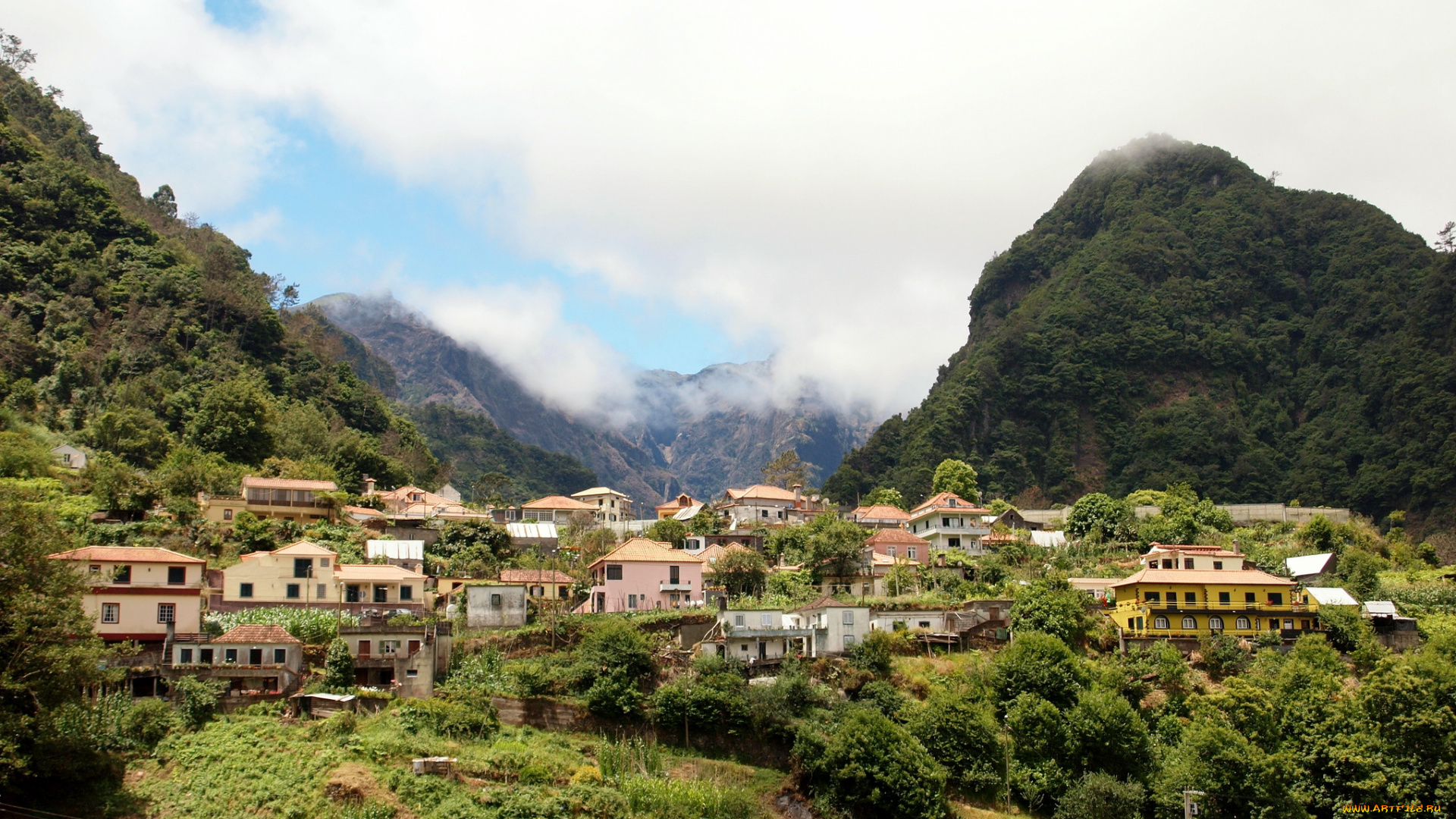 португалия, madeira, santana, города, пейзажи