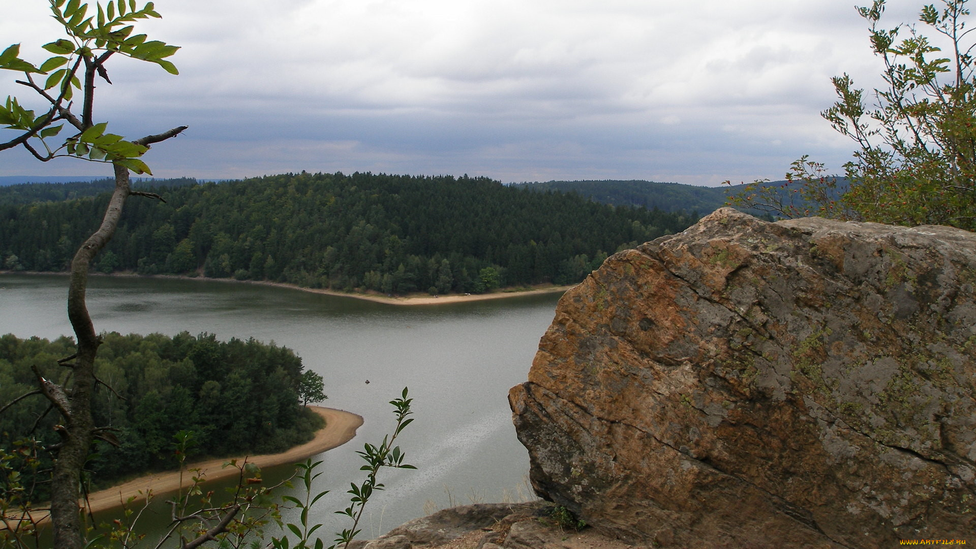 природа, реки, озера, камень, река, остров