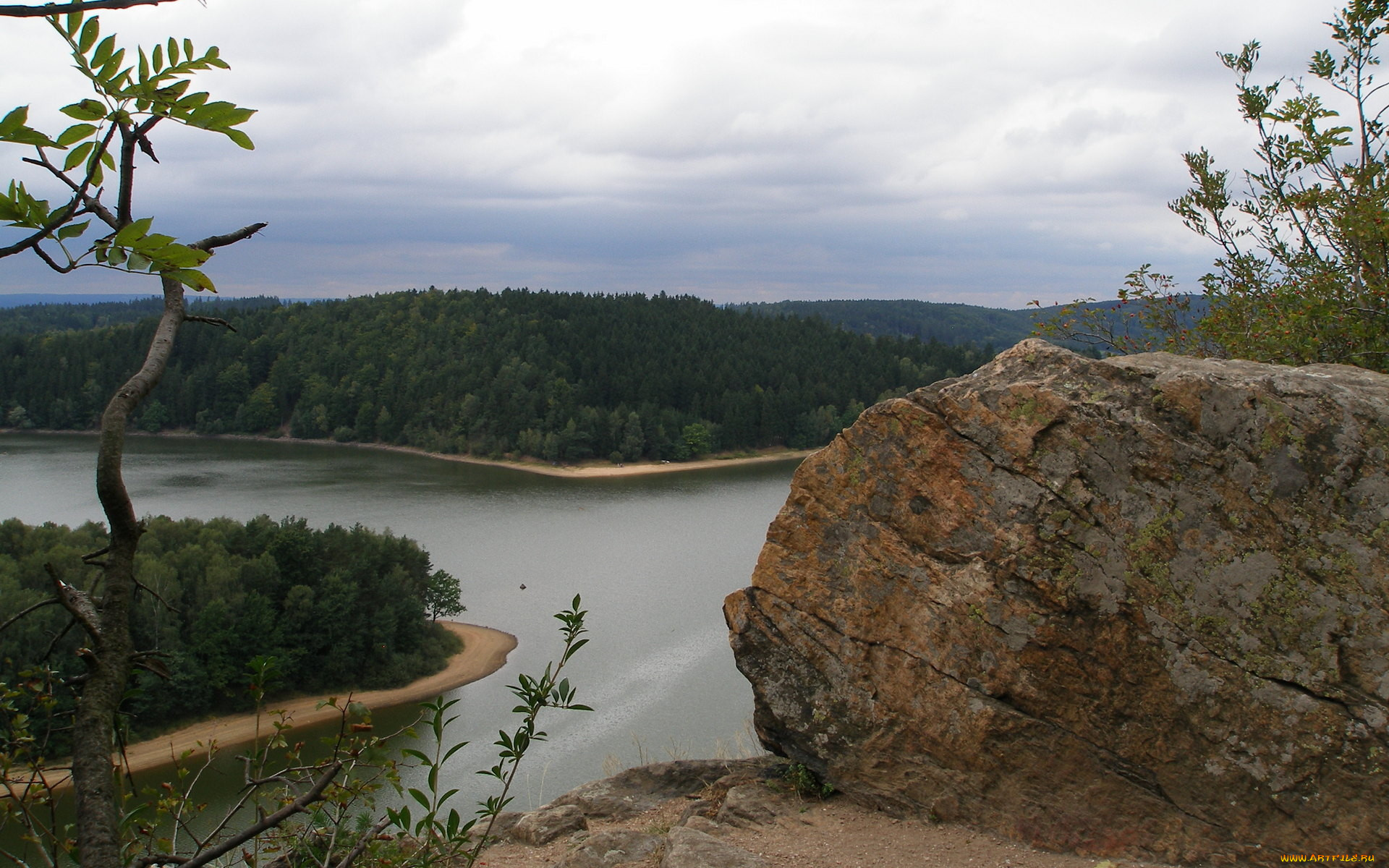 природа, реки, озера, камень, река, остров