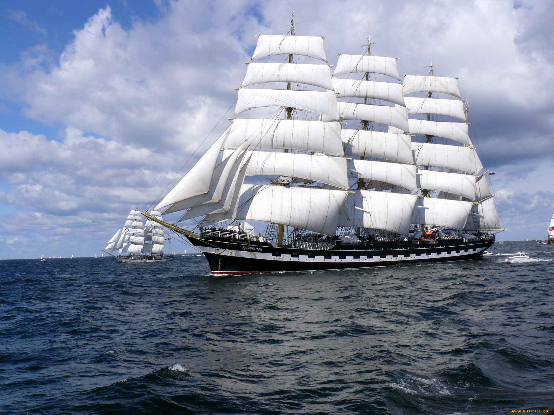 крузенштерн, корабли, парусники, парусник