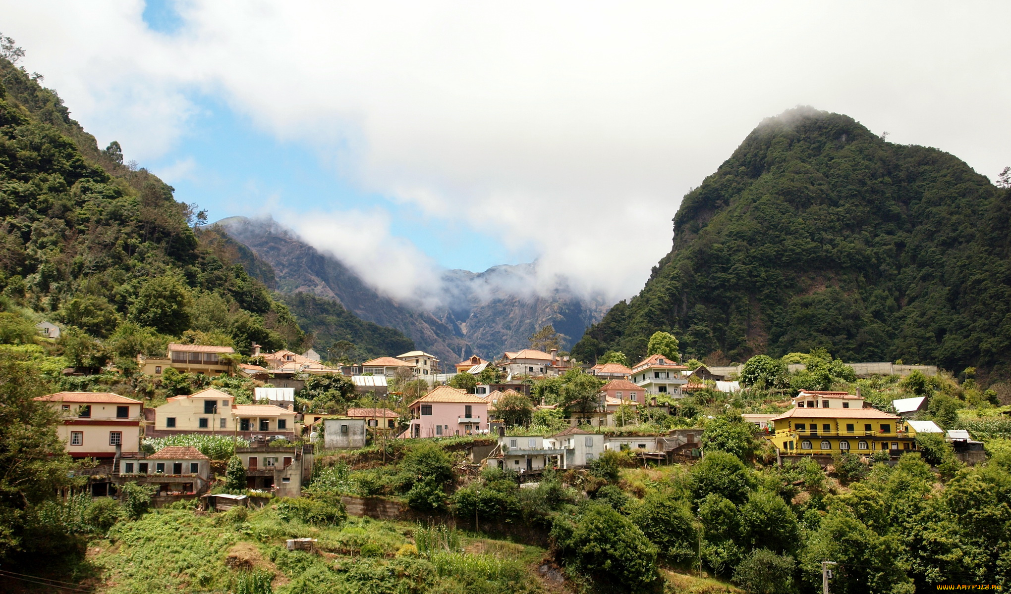 португалия, madeira, santana, города, пейзажи