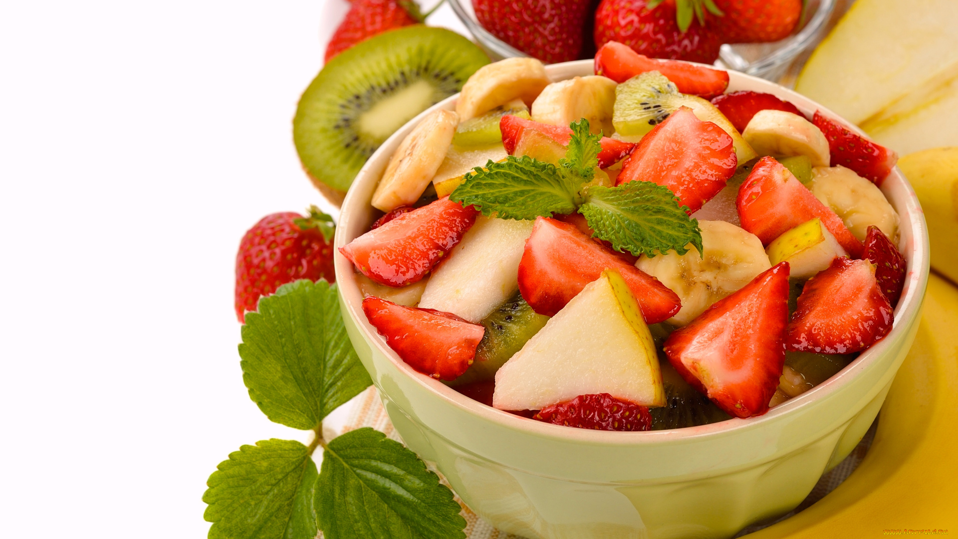 еда, мороженое, , десерты, фрукты, ягоды, десерт, фруктовый, салат