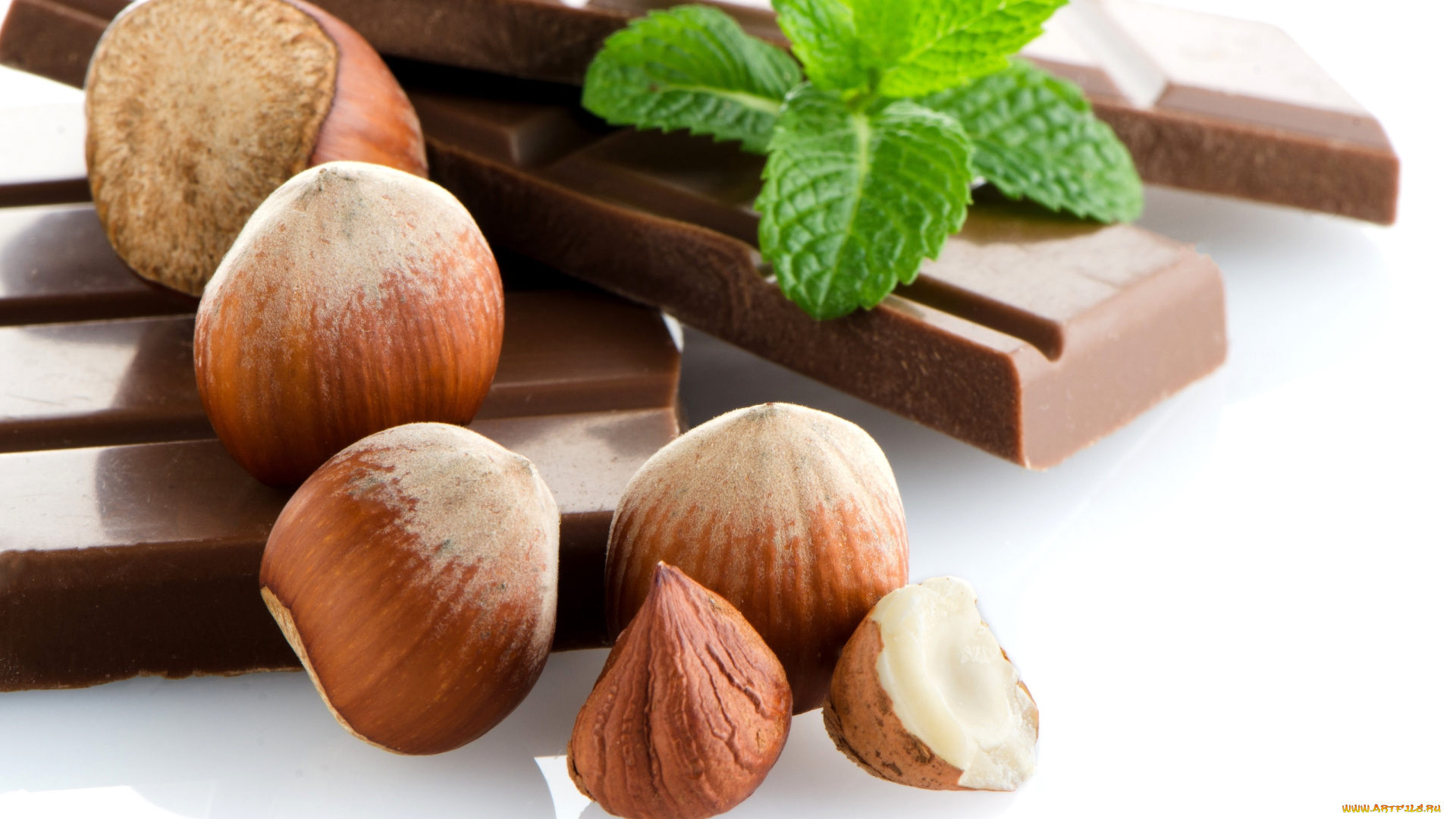 еда, разное, фундук, шоколад