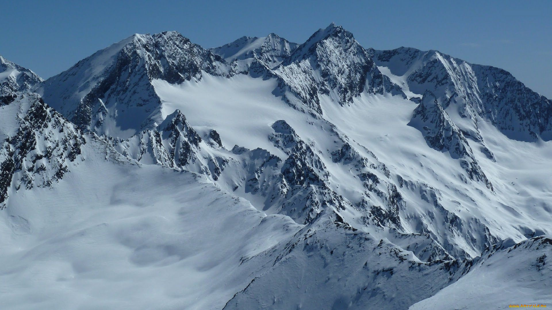 природа, горы, снег, вершины