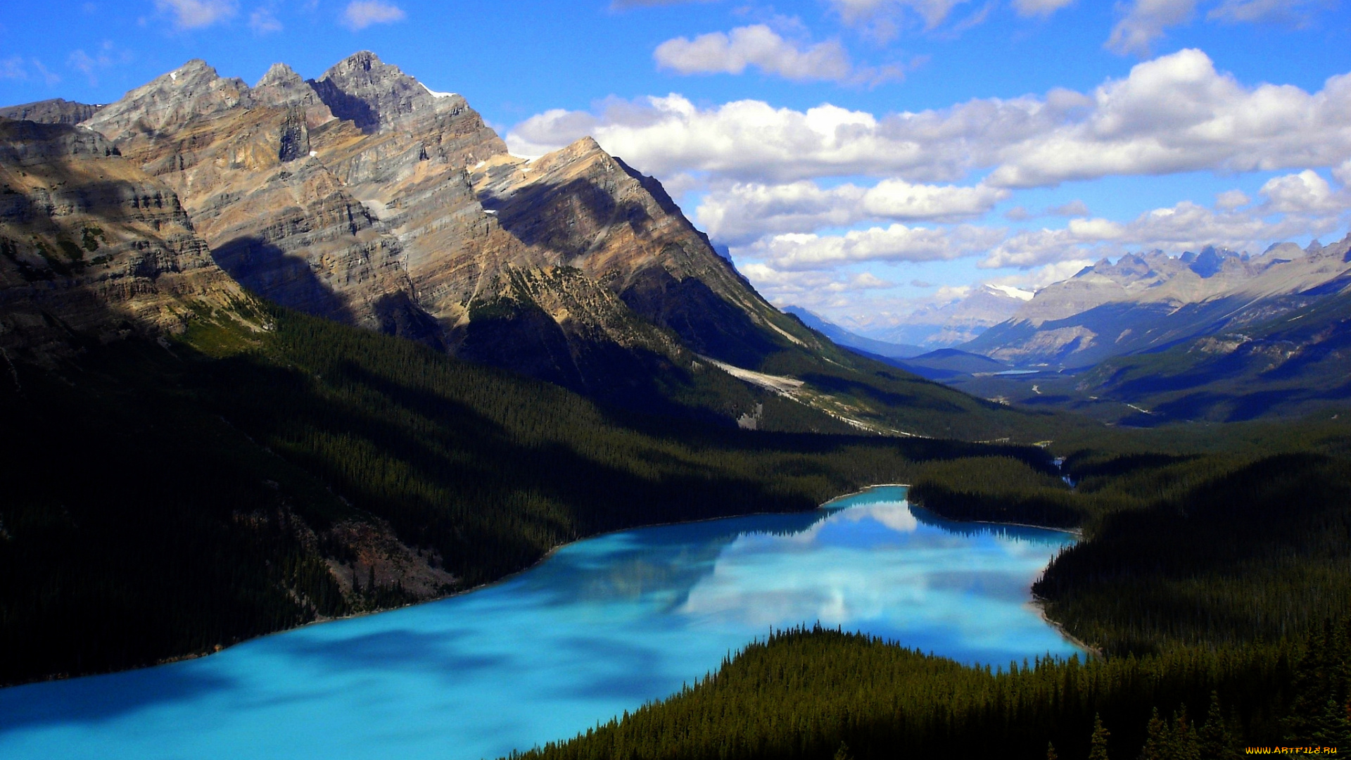 природа, реки, озера, облака, небо, свет, лес, деревья, река, горы