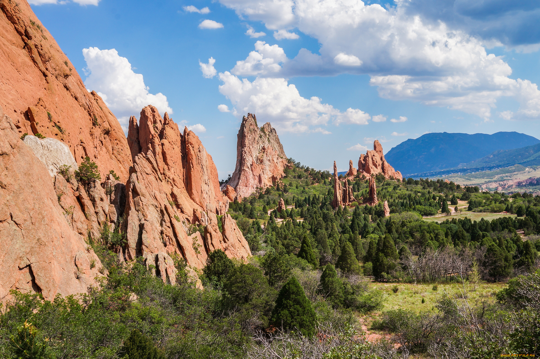 природа, горы, растительность, скалы, камни