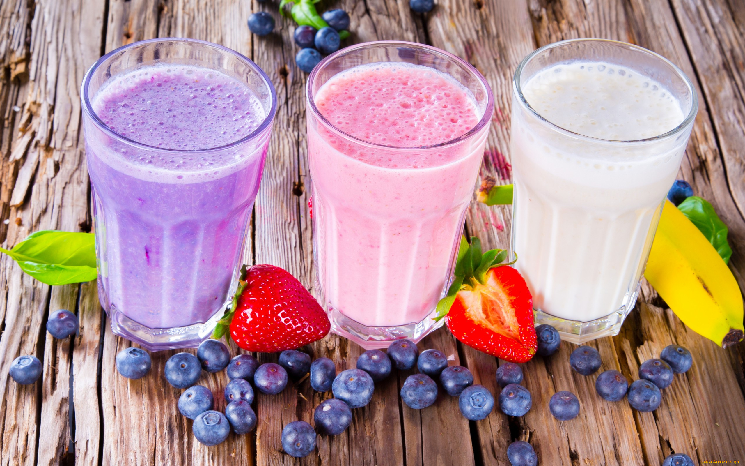 еда, напитки, , коктейль, голубика, клубника, банан