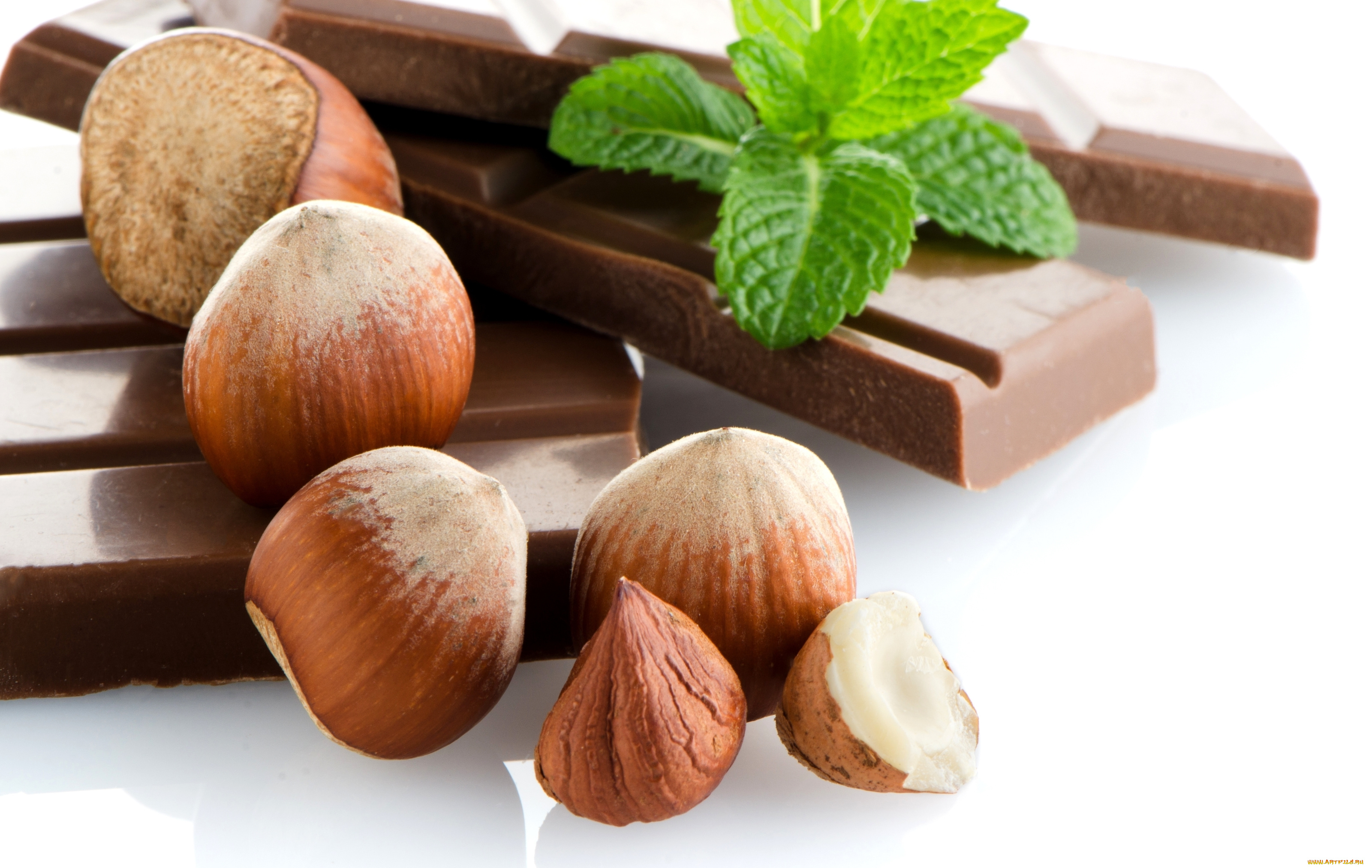 еда, разное, фундук, шоколад