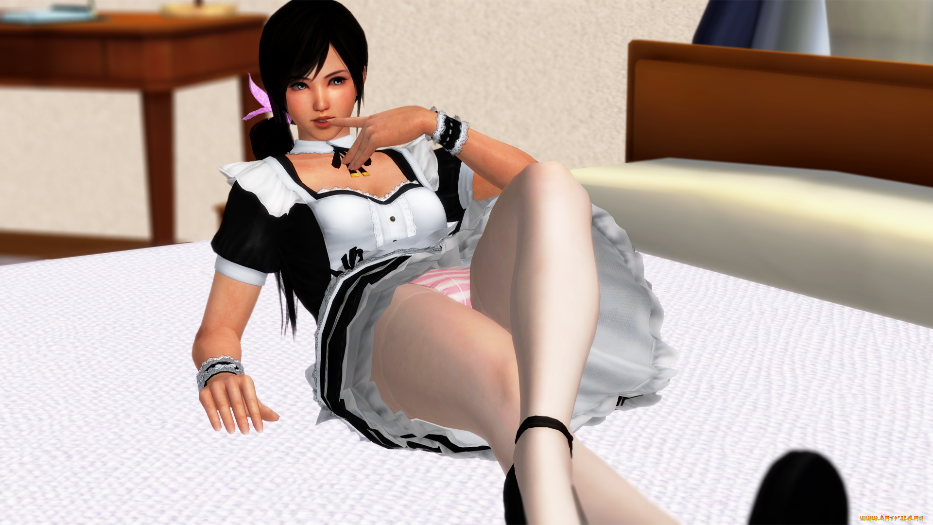 3д, графика, аниме, , anime, девушка, фон, взгляд