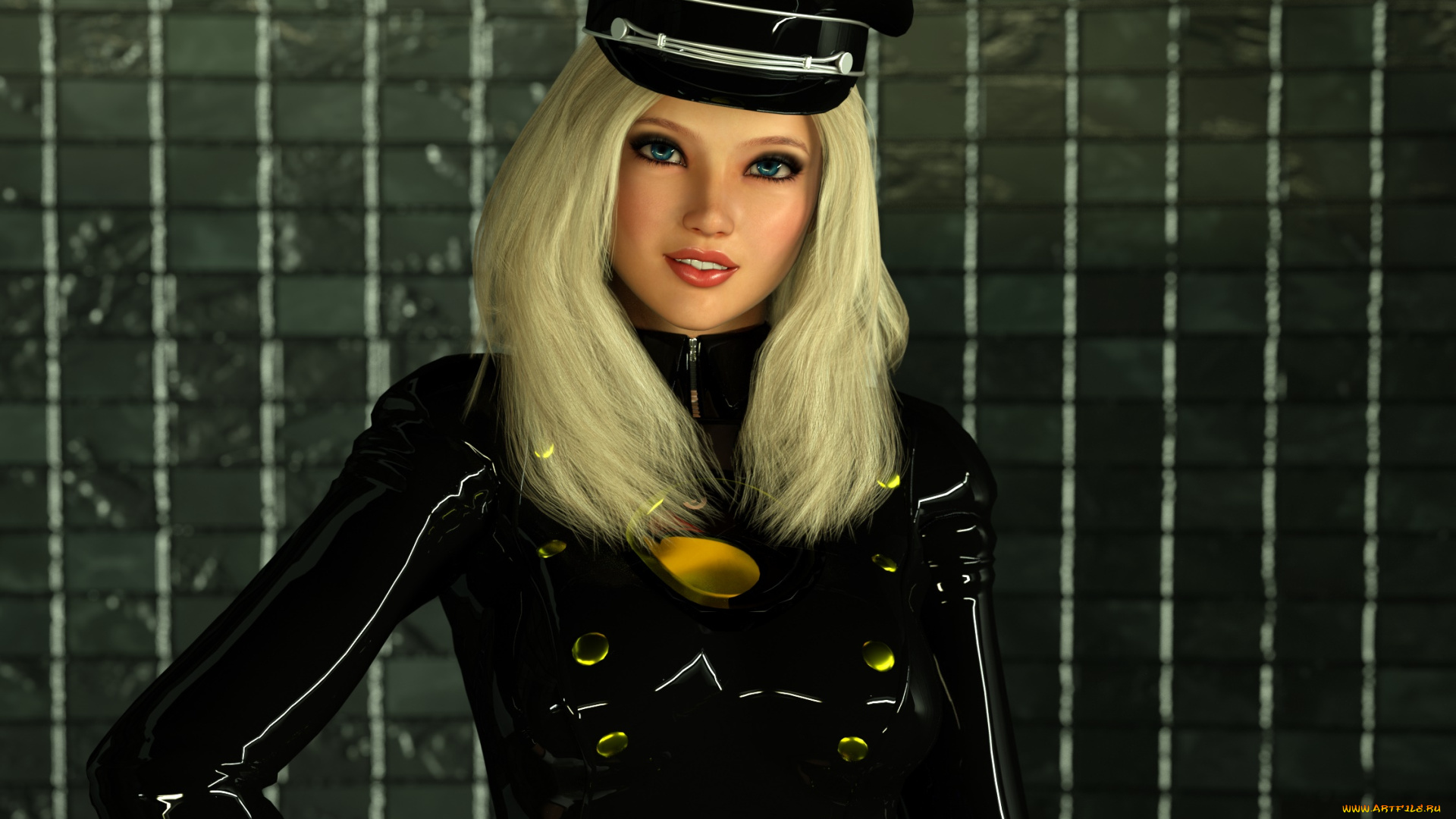 3д, графика, люди, , people, блондинка, фон, взгляд, девушка