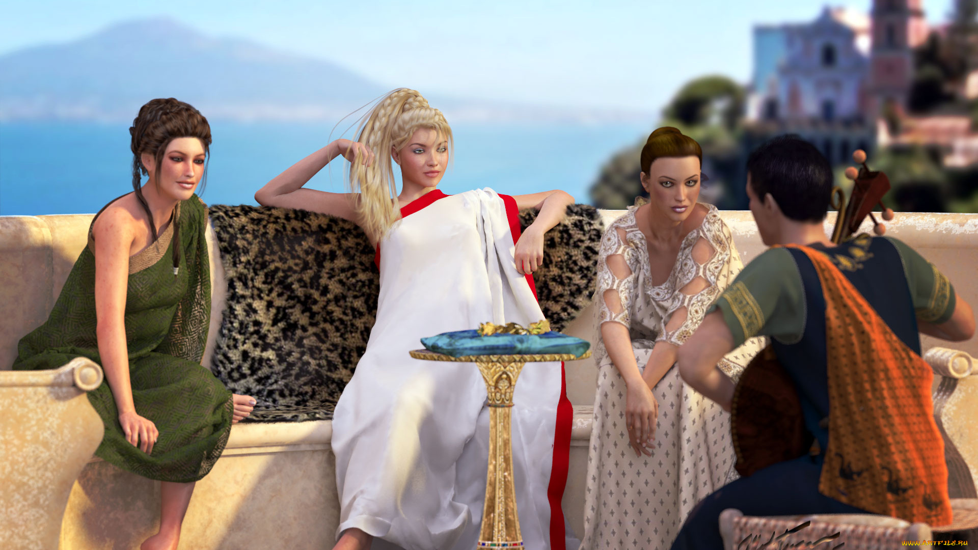 3д, графика, люди, , people, взгляд, девушки, мужчина, фон