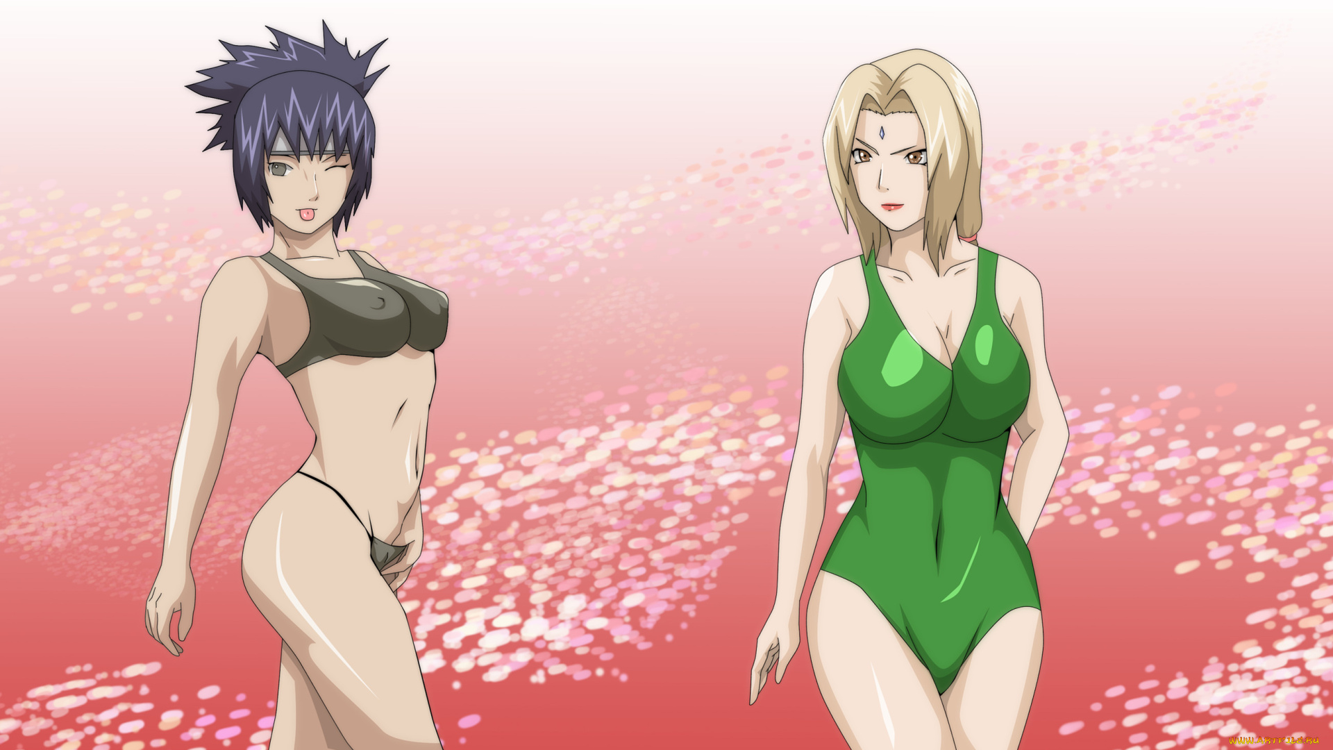 разное, арты, девушки, фон, взгляд