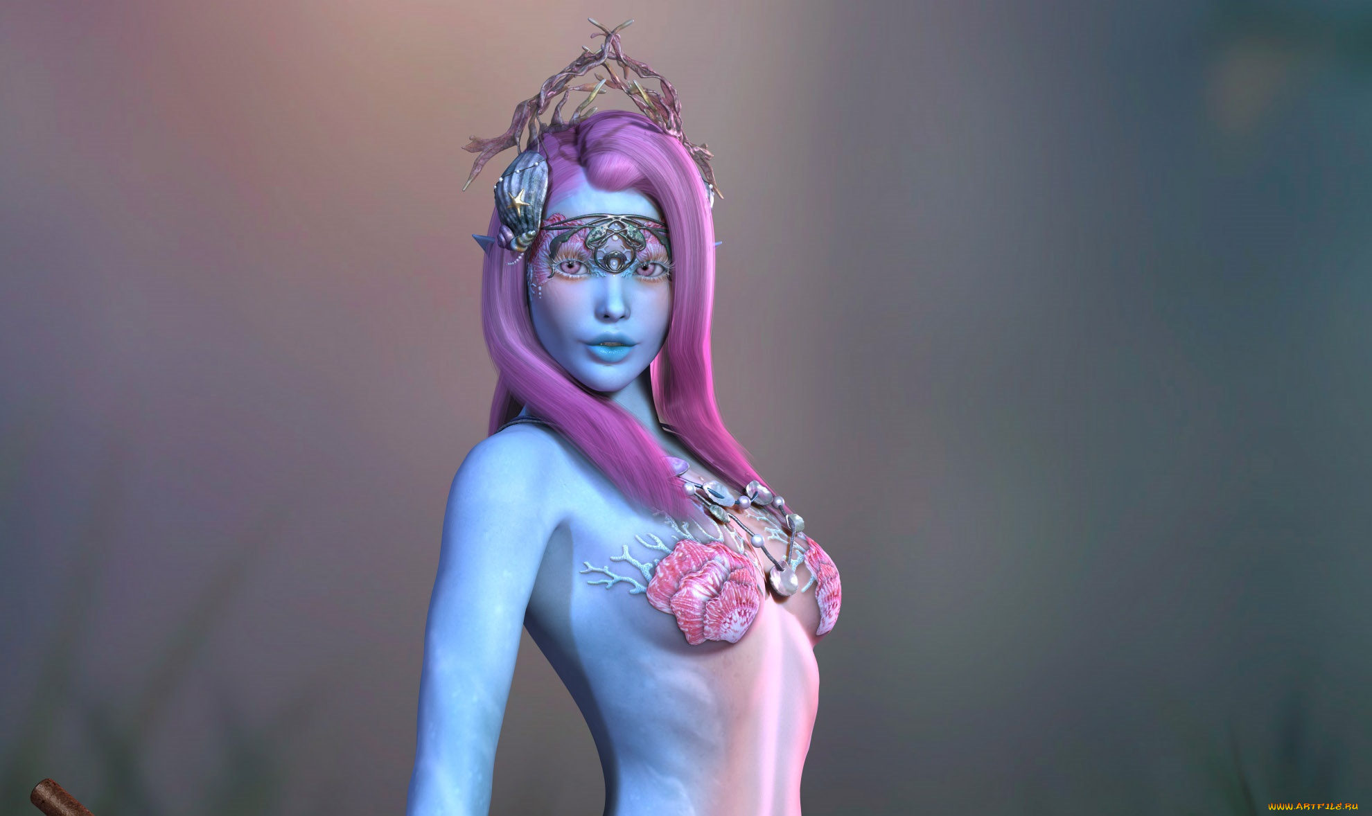 3д, графика, эльфы, , elves, фон, эльфийка, взгляд