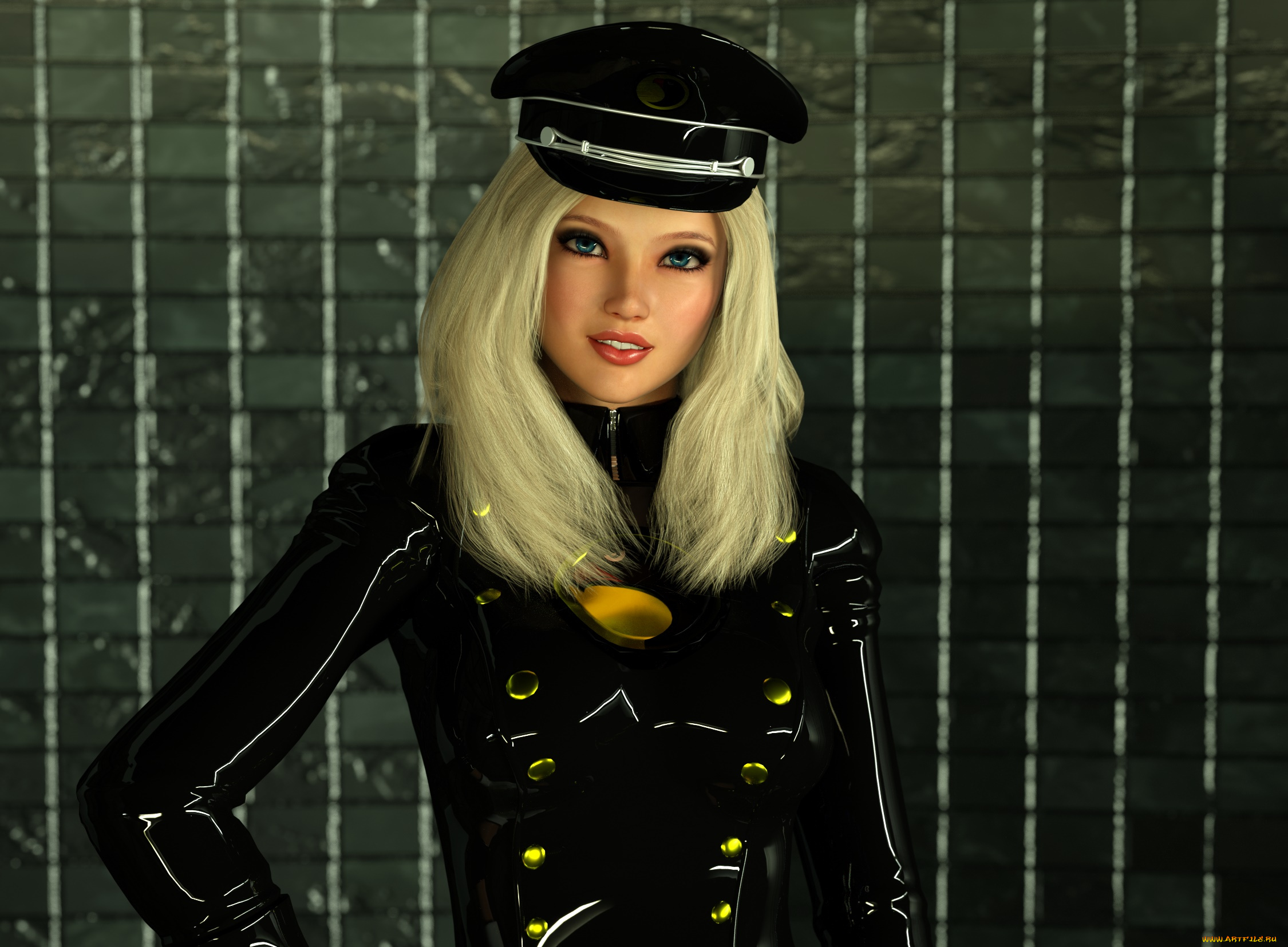 3д, графика, люди, , people, блондинка, фон, взгляд, девушка