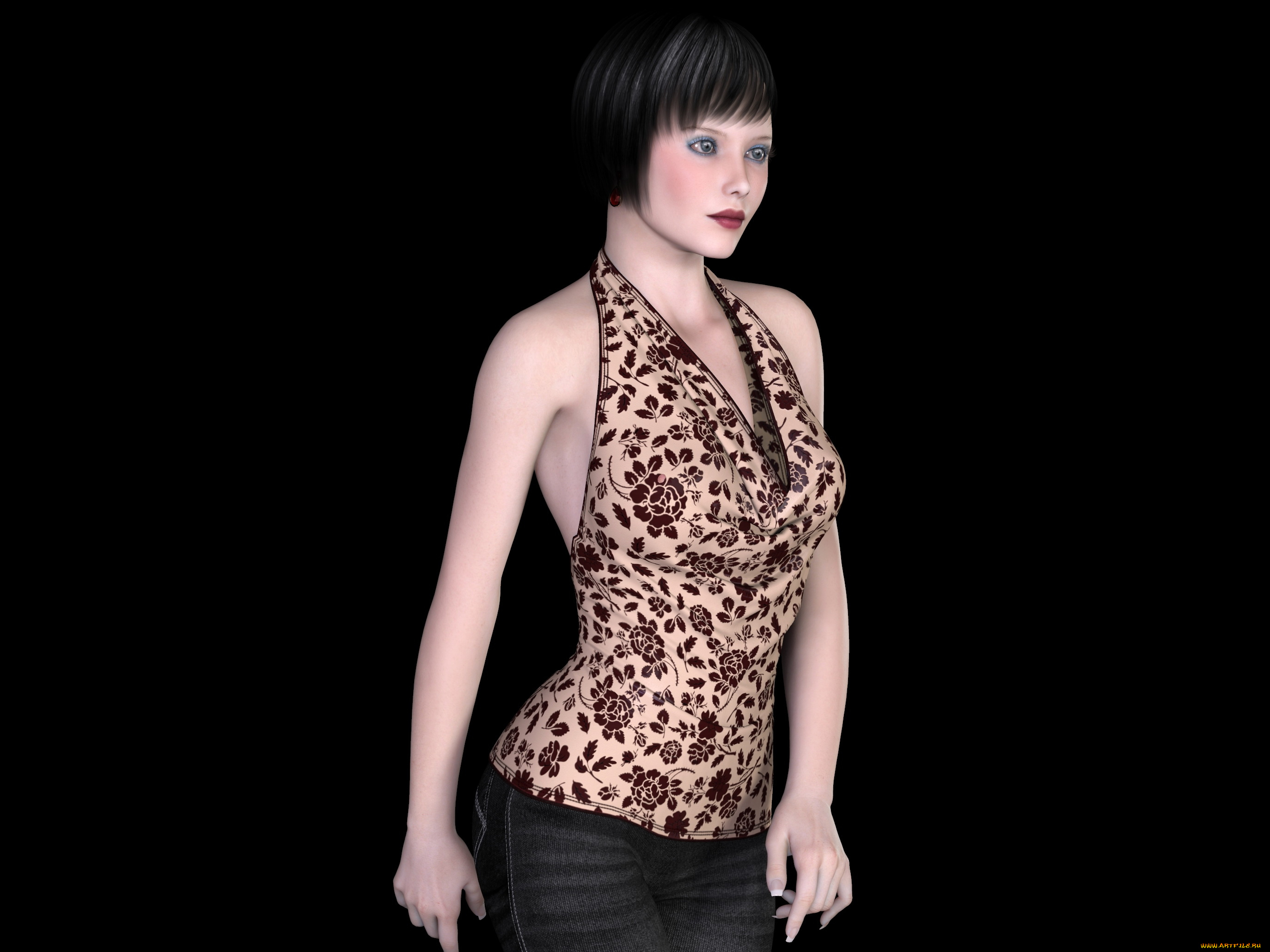 3д, графика, люди, , people, взгляд, фон, девушка