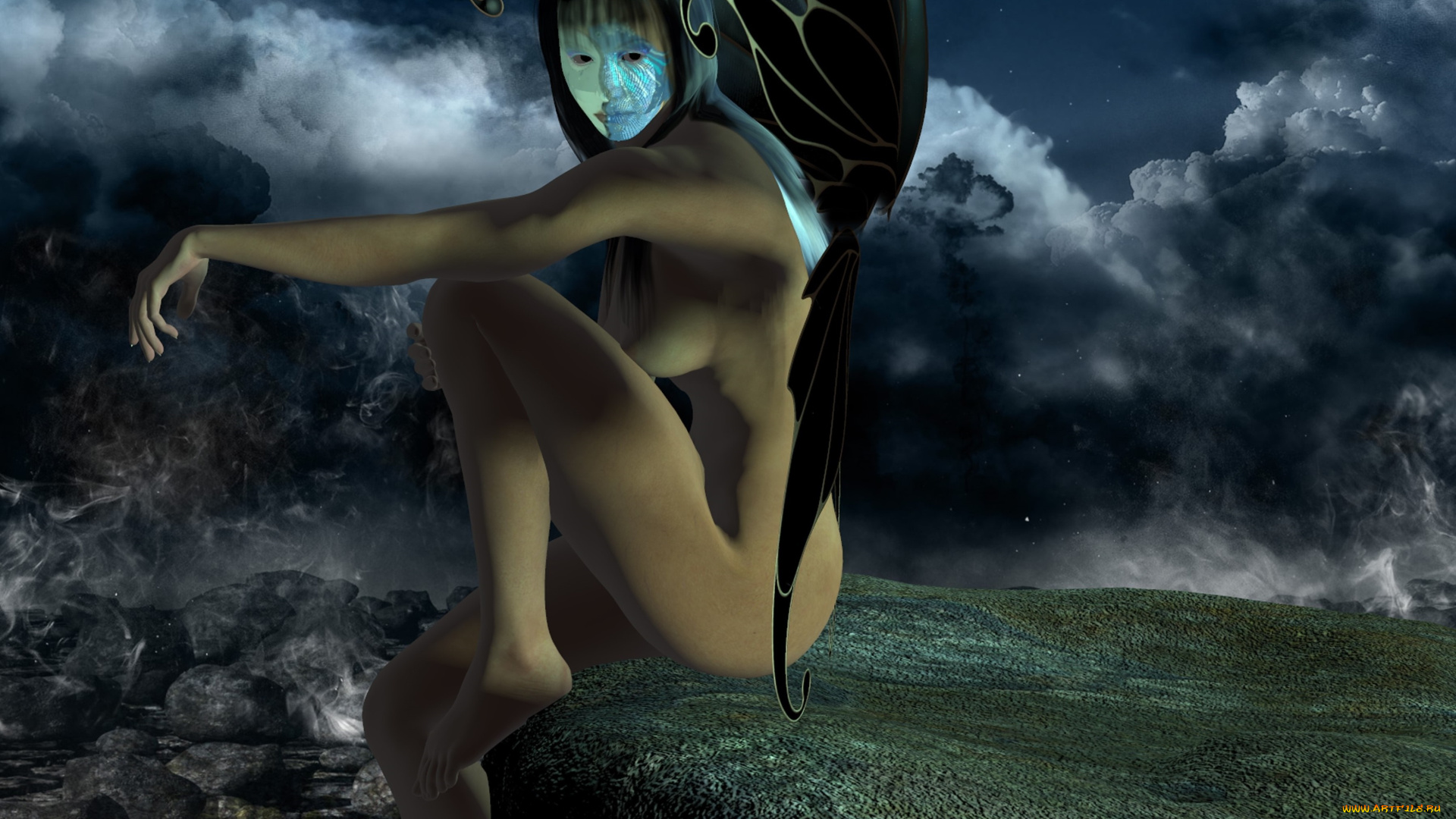 3д, графика, эльфы, , elves, взгляд, фон, фея