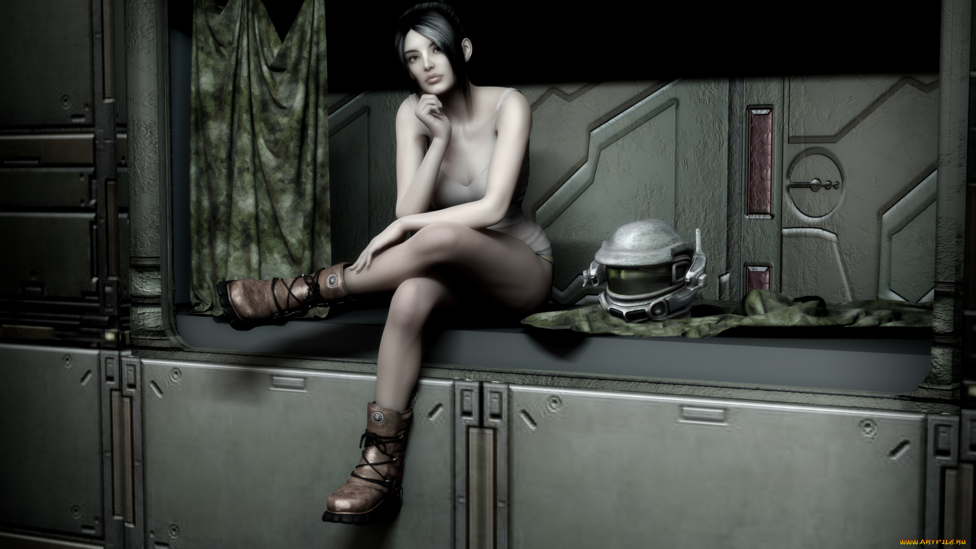 3д, графика, люди, , people, фон, взгляд, девушка