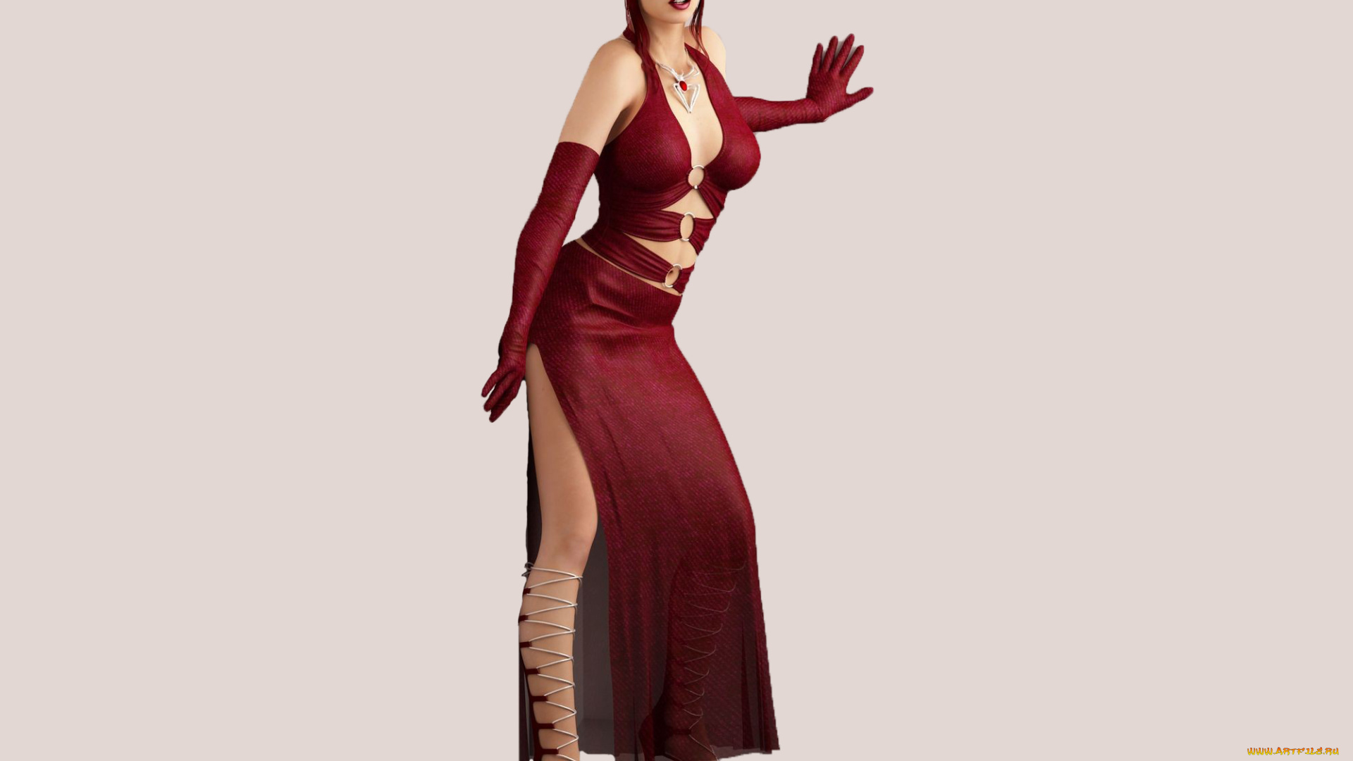 3д, графика, люди, , people, платье, взгляд, фон, девушка