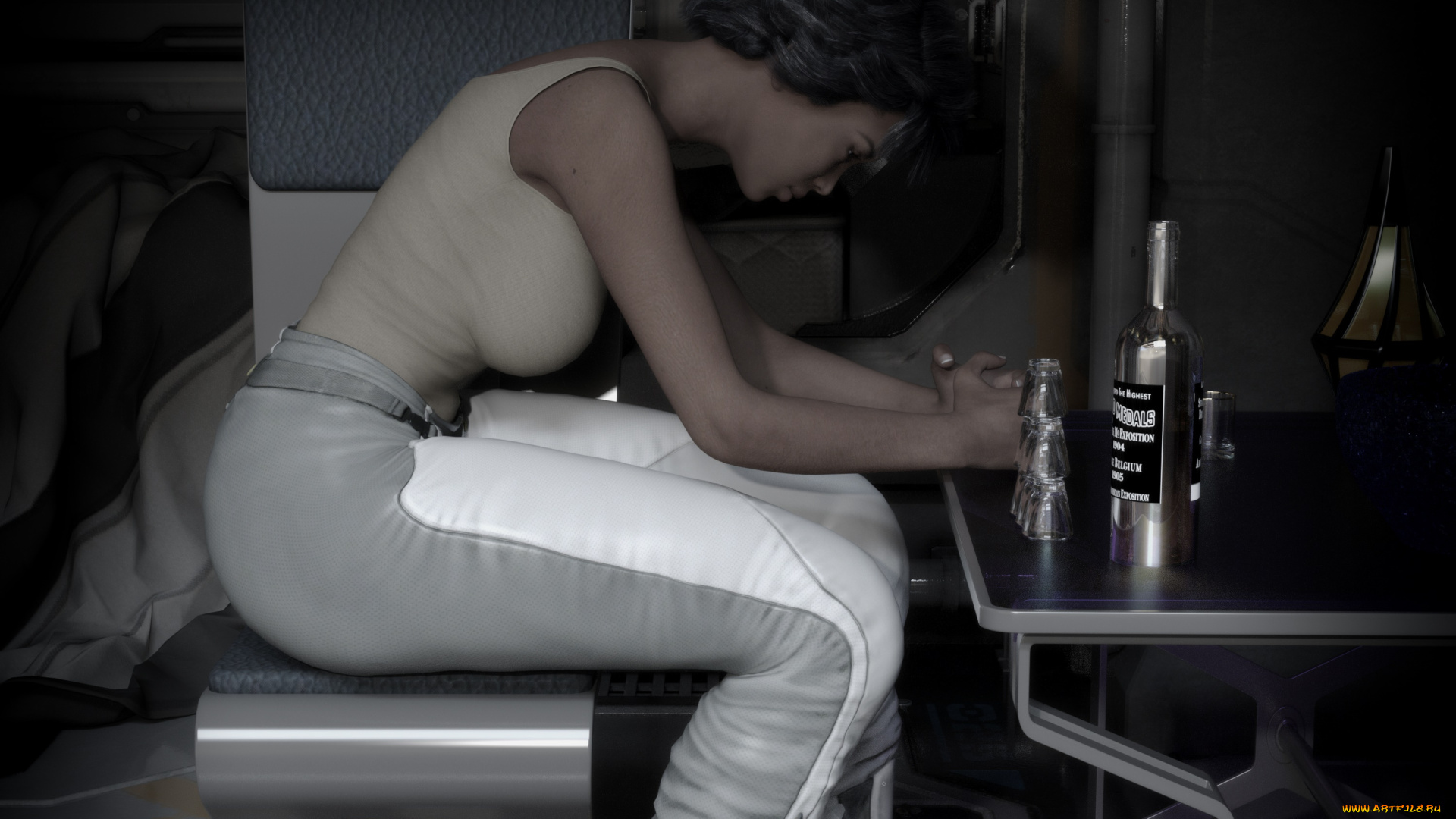 3д, графика, люди, , people, взгляд, девушка, фон