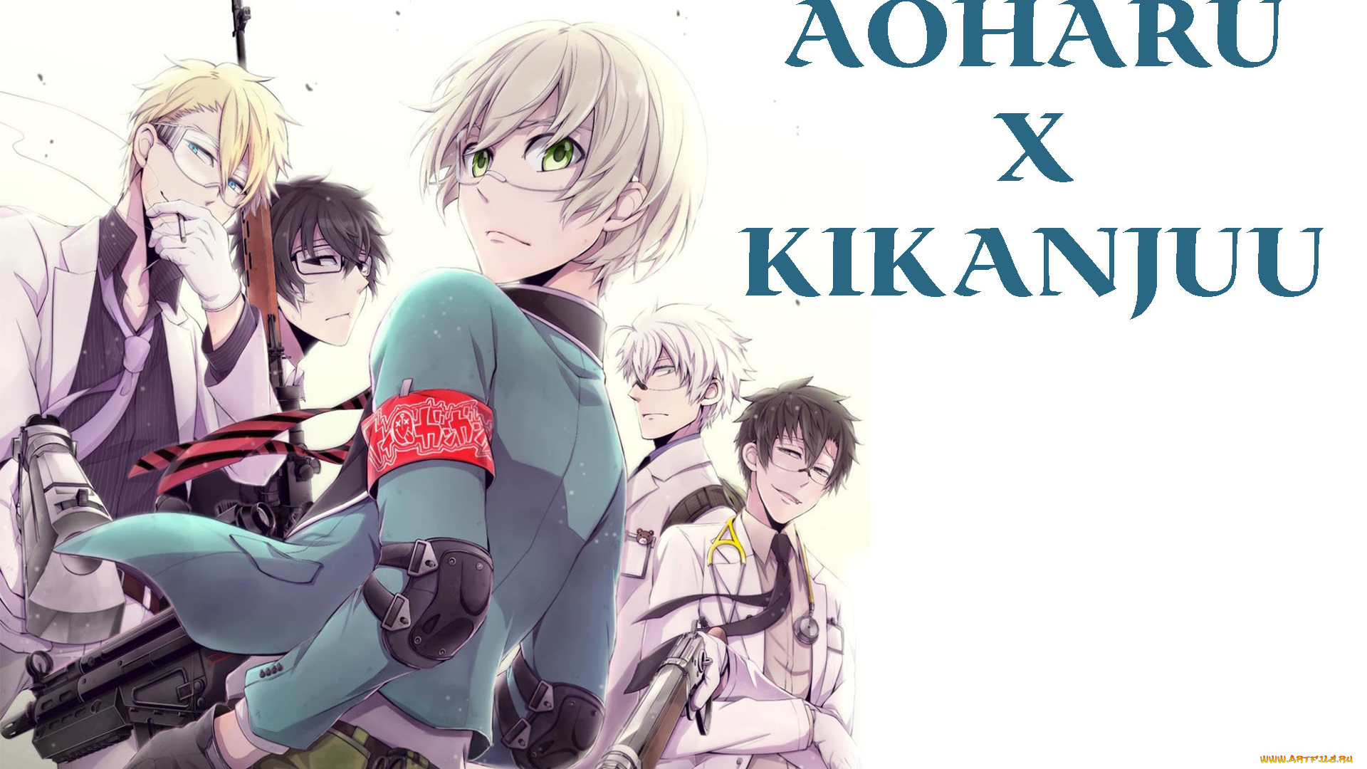 аниме, aoharu, x, kikanjuu, парни