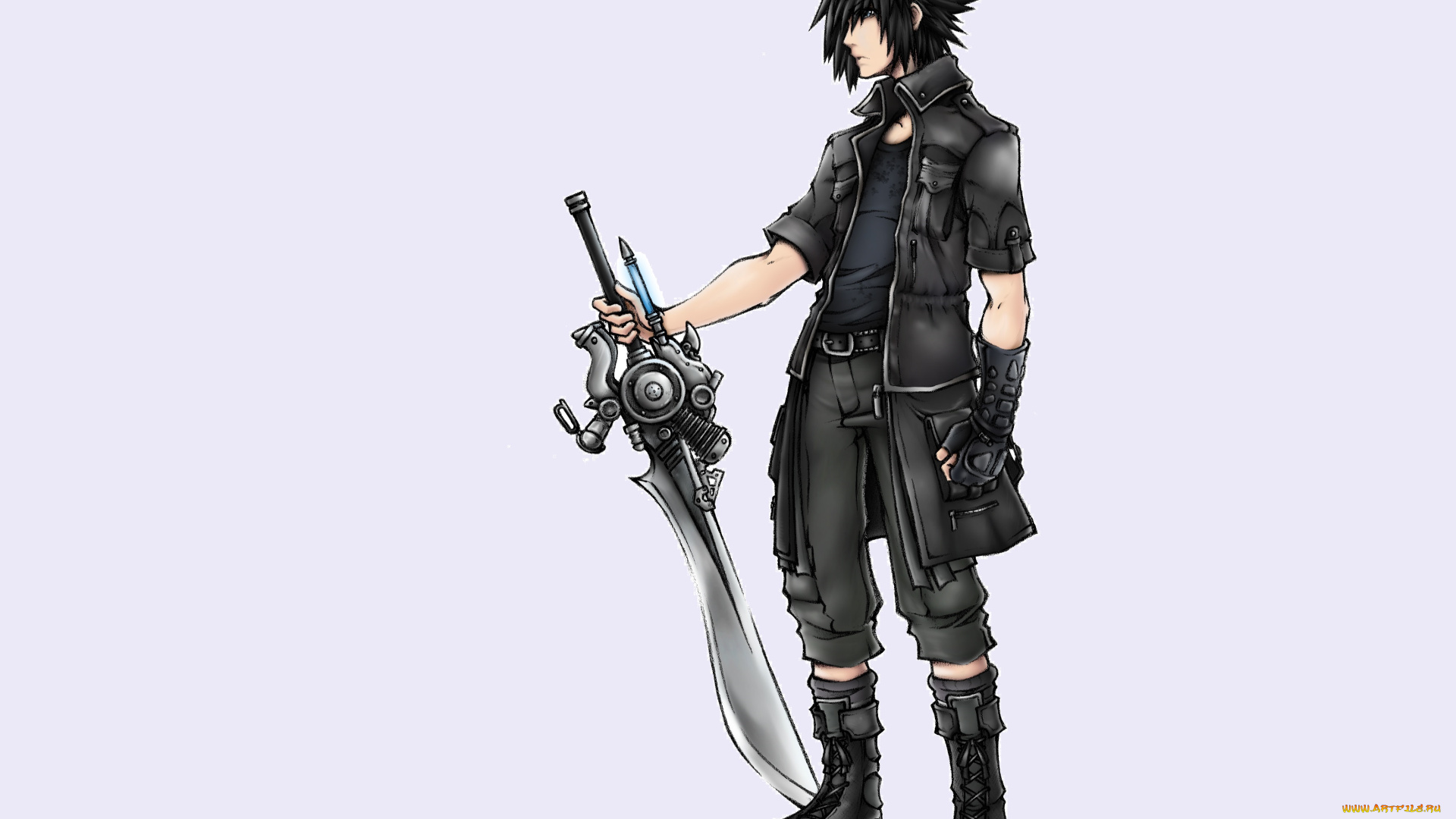 аниме, final, fantasy, парень, меч