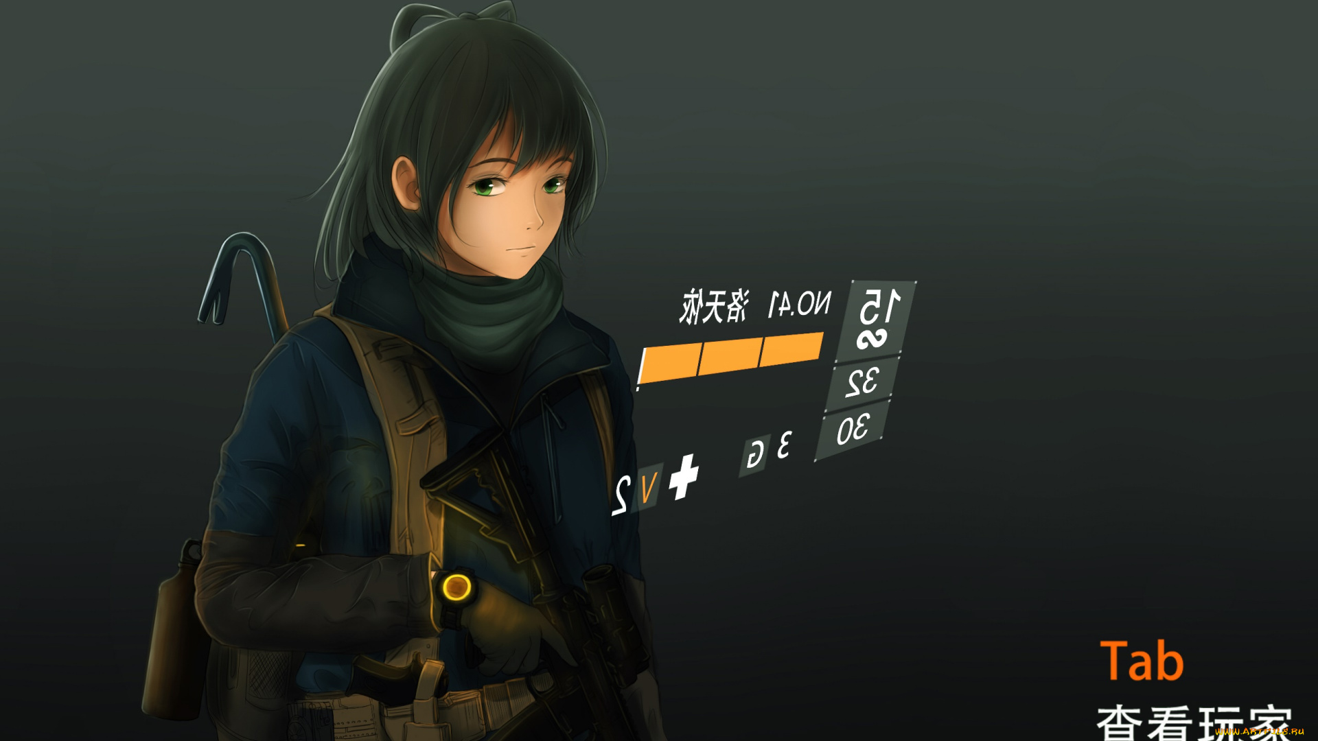 аниме, vocaloid, девушка, фон, взгляд