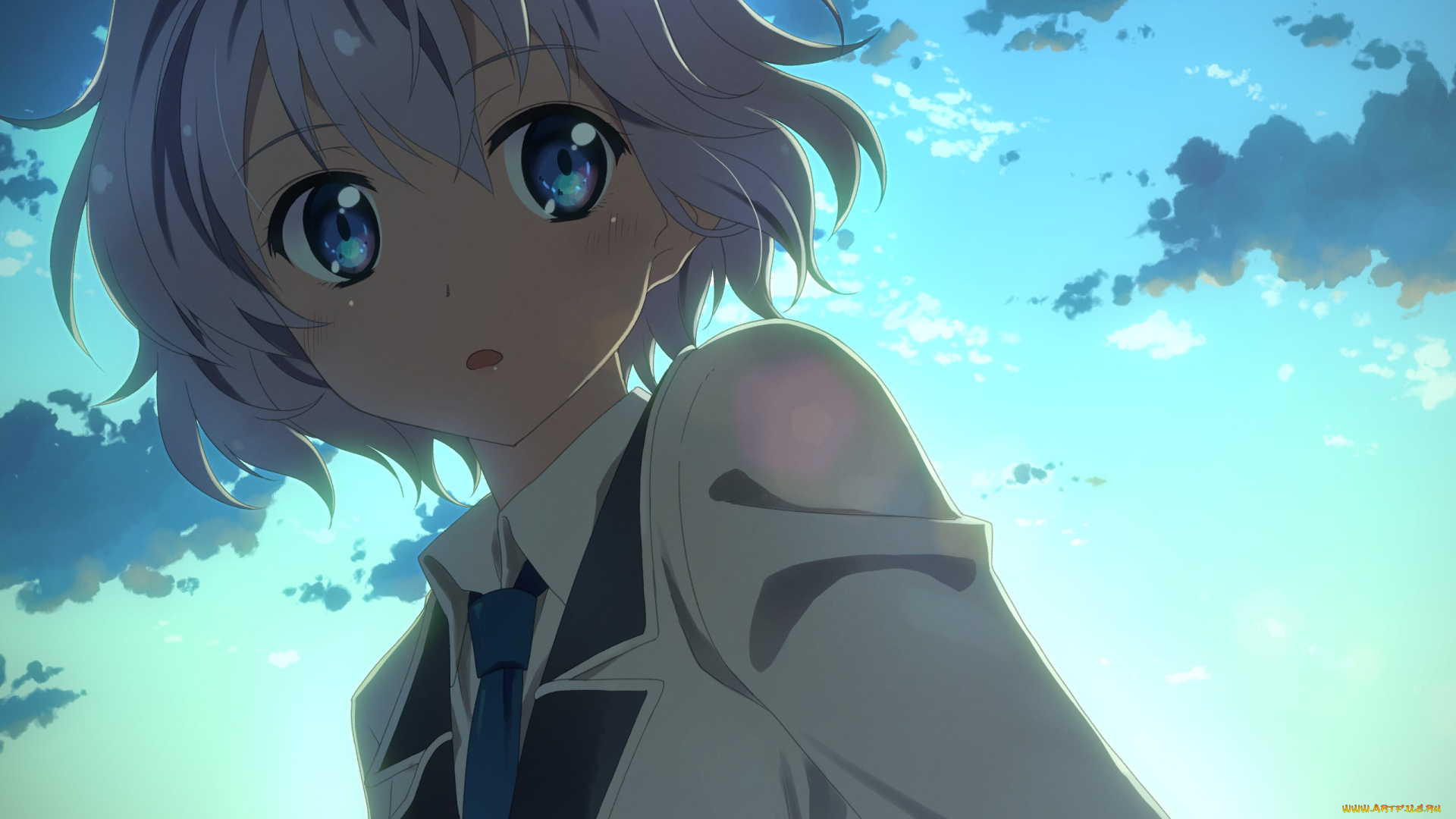 аниме, yuuki, tatsuya, , artbook, фон, девушка, взгляд