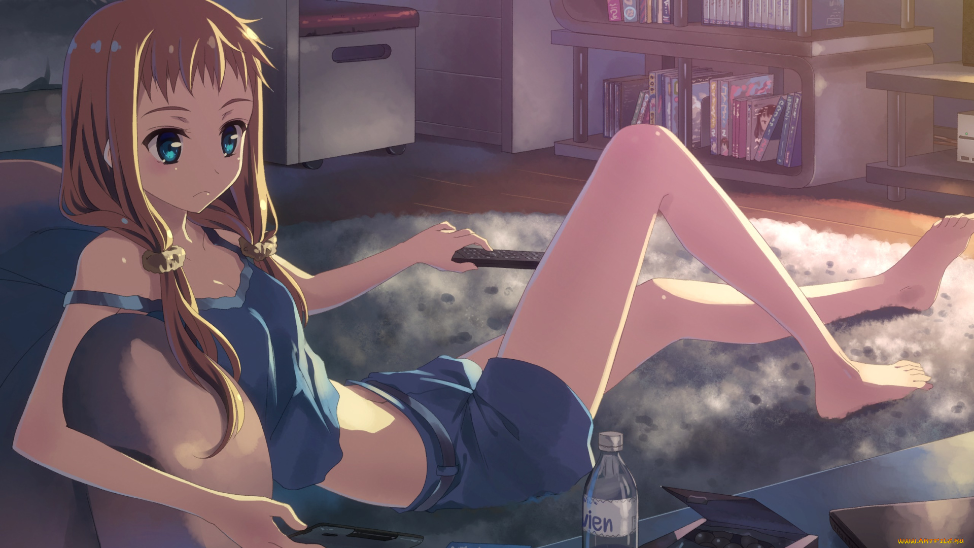 аниме, yuuki, tatsuya, , artbook, взгляд, фон, девушка