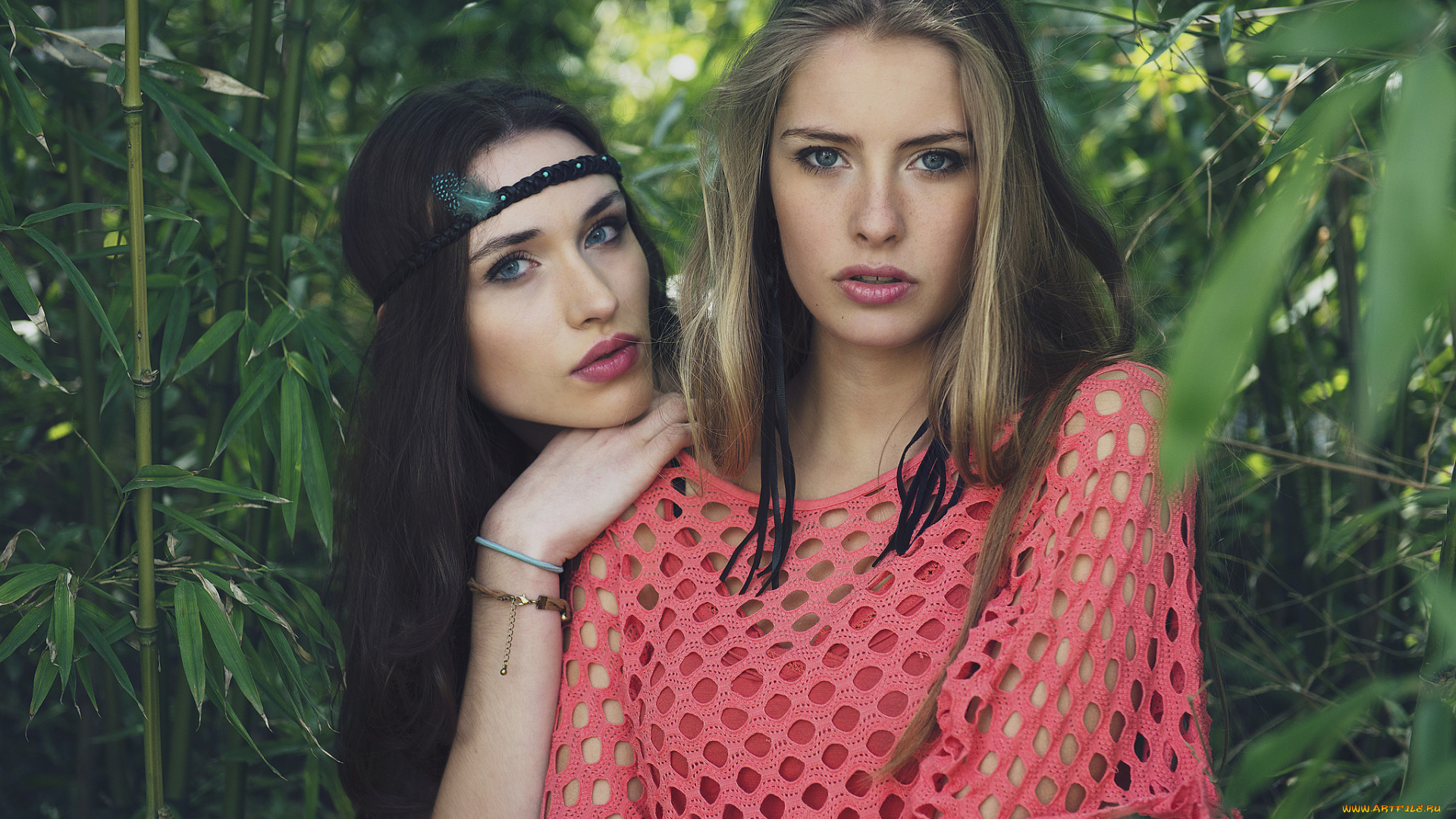 девушки, -unsort, , группа, девушек, взгляд, лицо