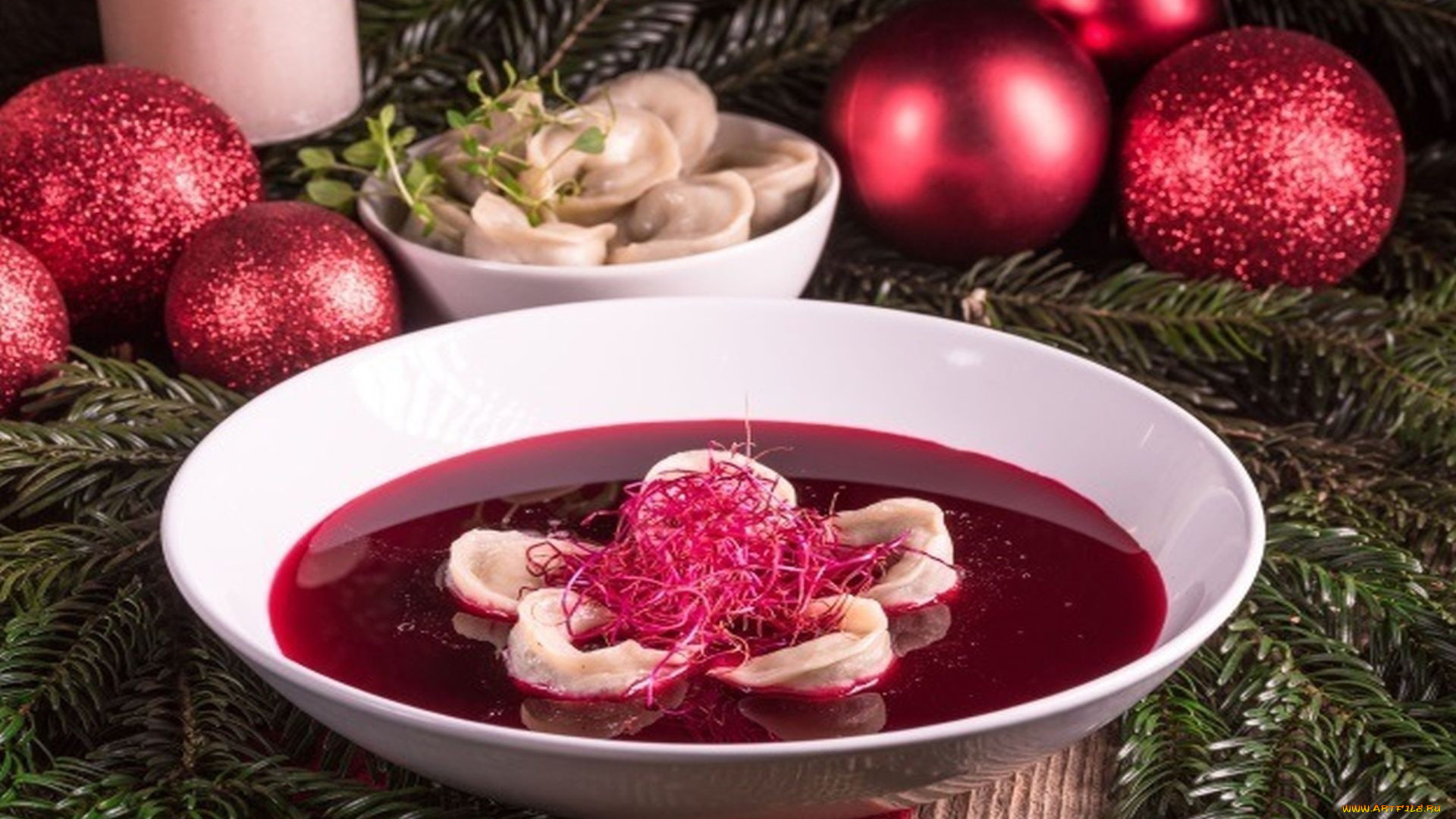 еда, первые, блюда, ушки, борщ, рождественский, польский