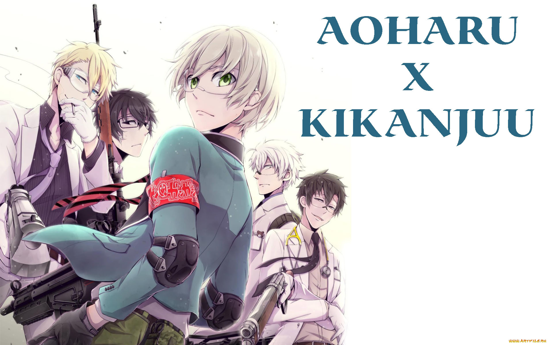 аниме, aoharu, x, kikanjuu, парни