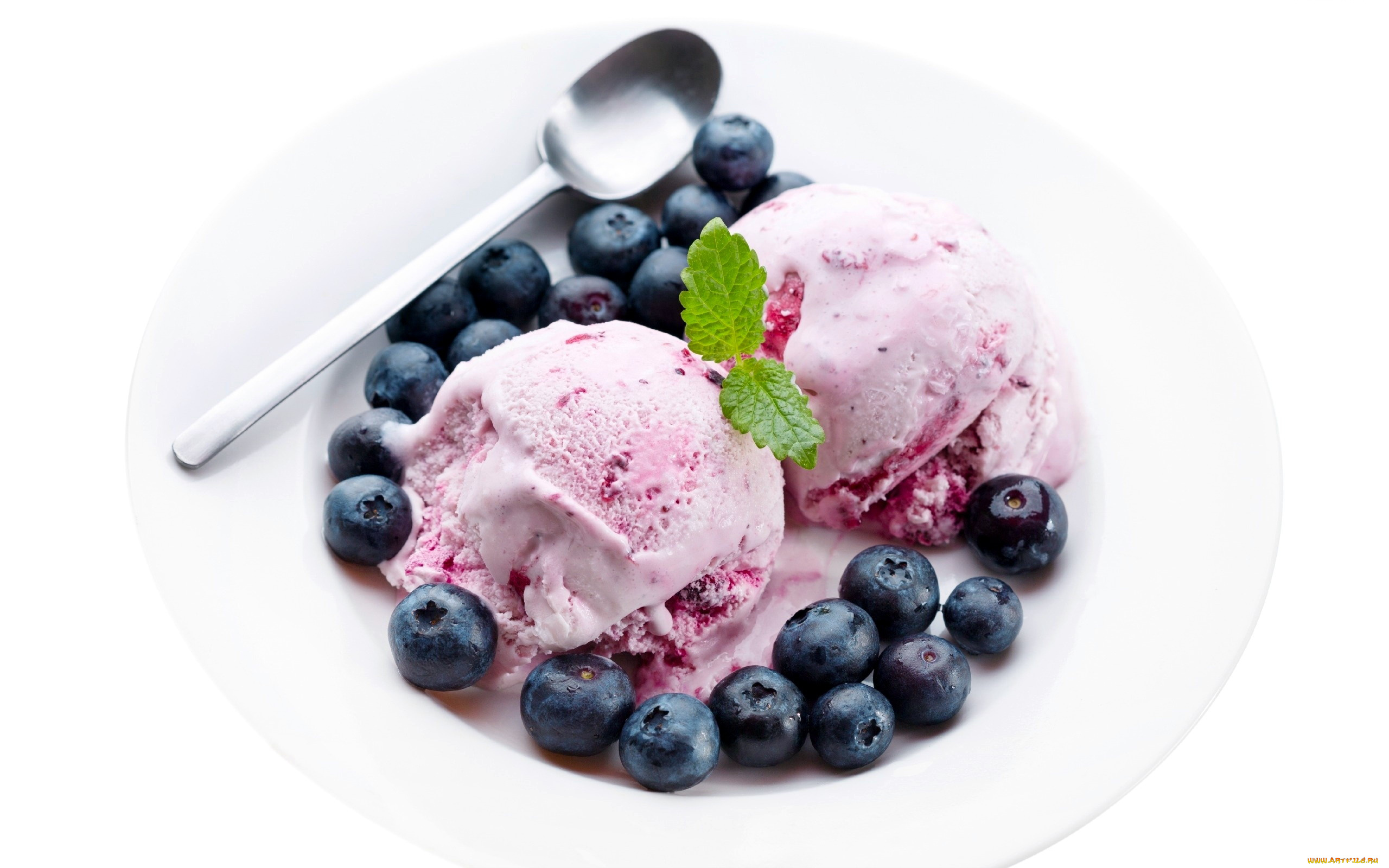 еда, мороженое, , десерты, черника, мята