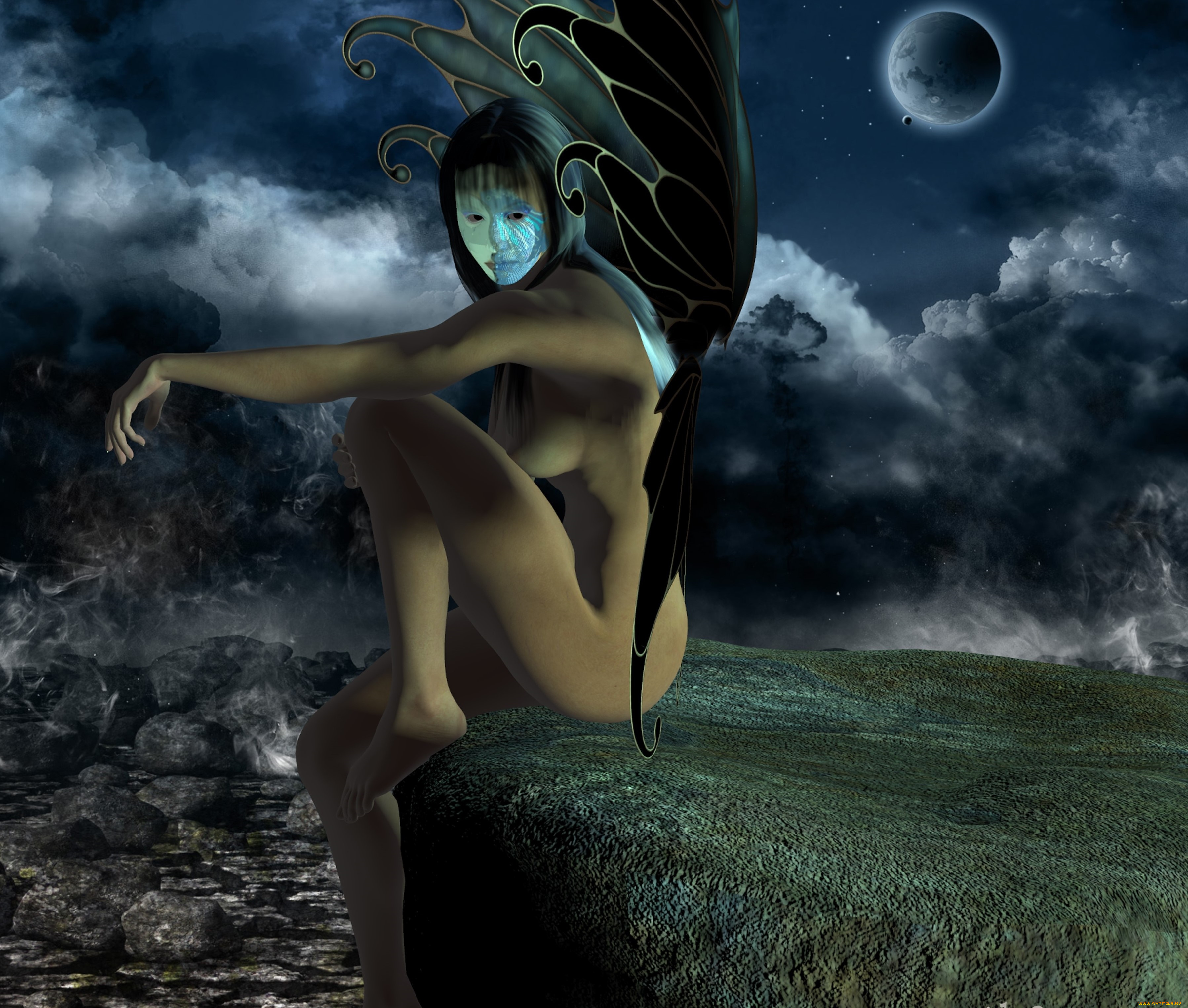 3д, графика, эльфы, , elves, взгляд, фон, фея