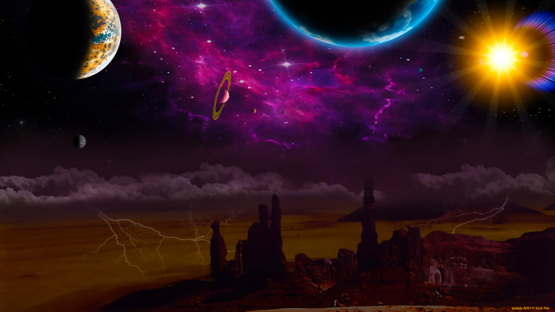 3д, графика, атмосфера, настроение, , atmosphere, , , mood, , пейзаж, планета, вид