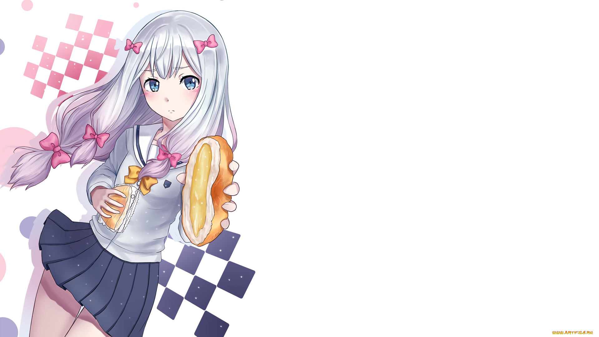 аниме, eromanga-sensei, девушка, взгляд, фон