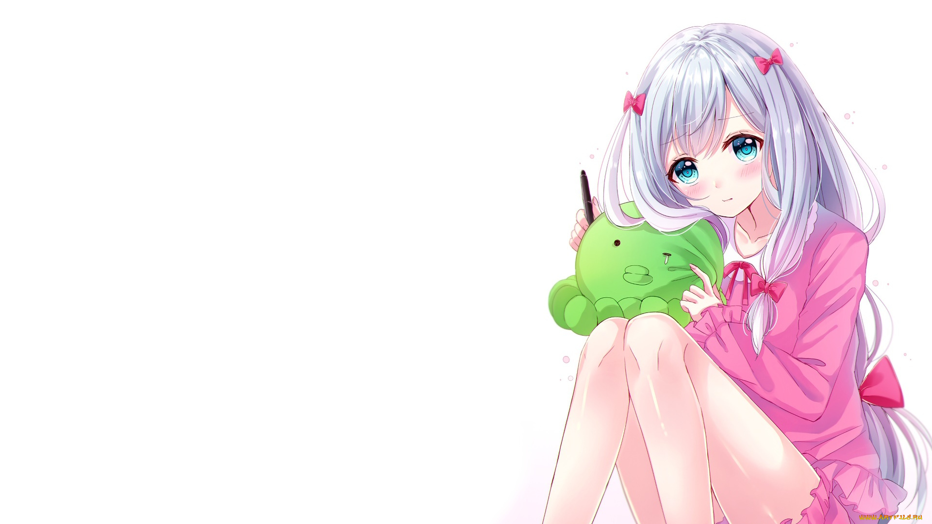 аниме, eromanga-sensei, девушка, взгляд, фон