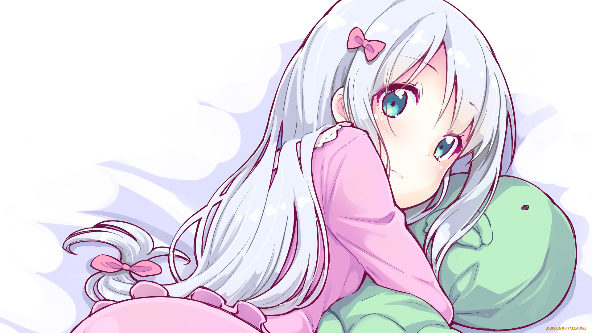 аниме, eromanga-sensei, фон, взгляд, девушка