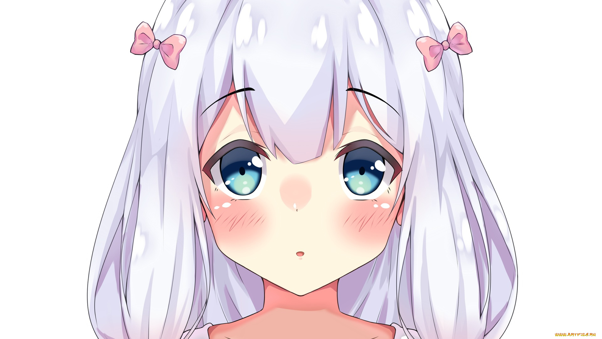 аниме, eromanga-sensei, взгляд, девушка, фон