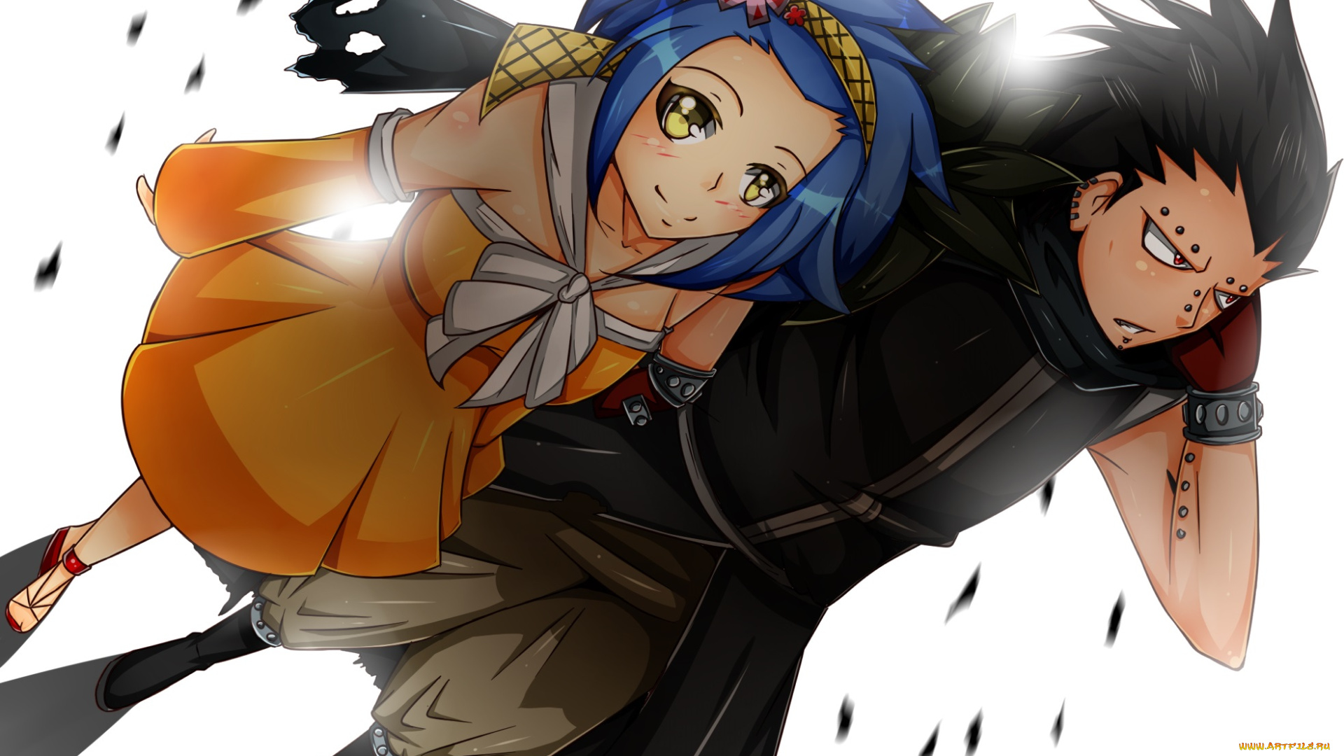 аниме, fairy, tail, леви, гаджил