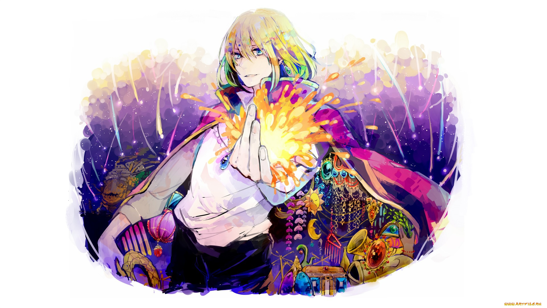 аниме, howl`s, moving, castle, ходячий, замок, хаула