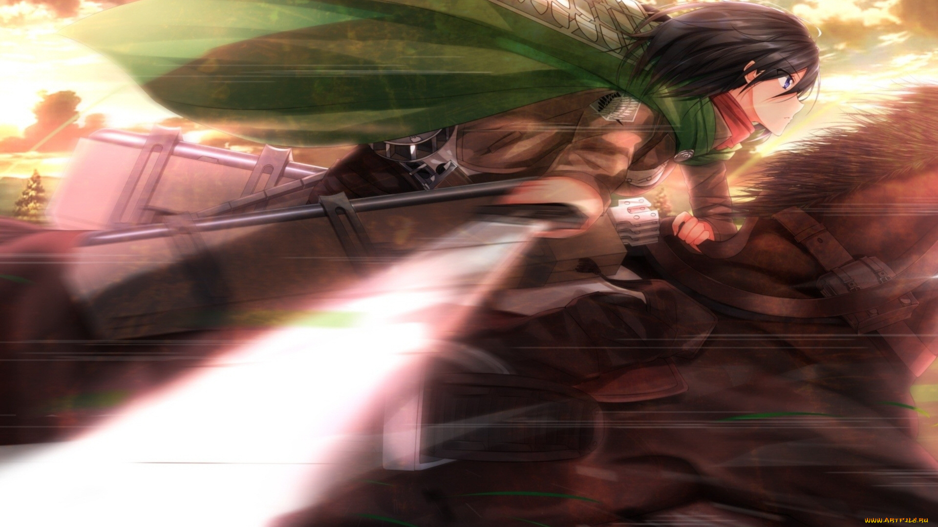 аниме, shingeki, no, kyojin, атака, титанов