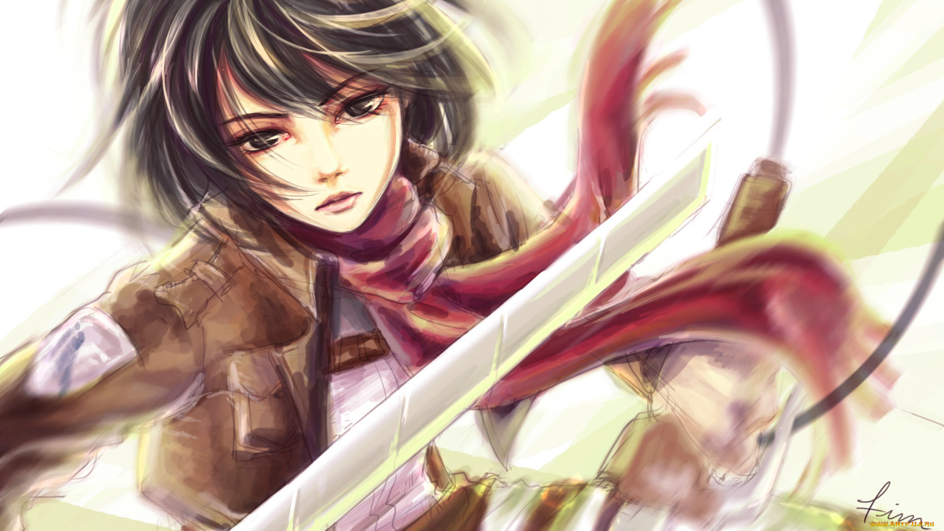 аниме, shingeki, no, kyojin, атака, титанов