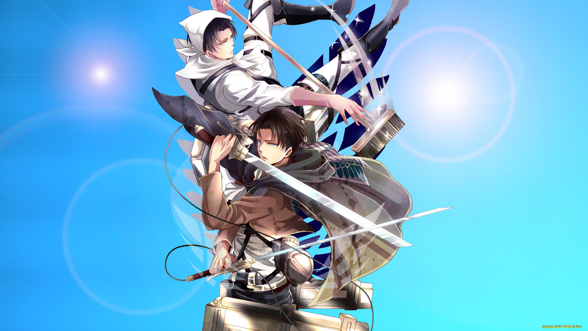 аниме, shingeki, no, kyojin, атака, титанов