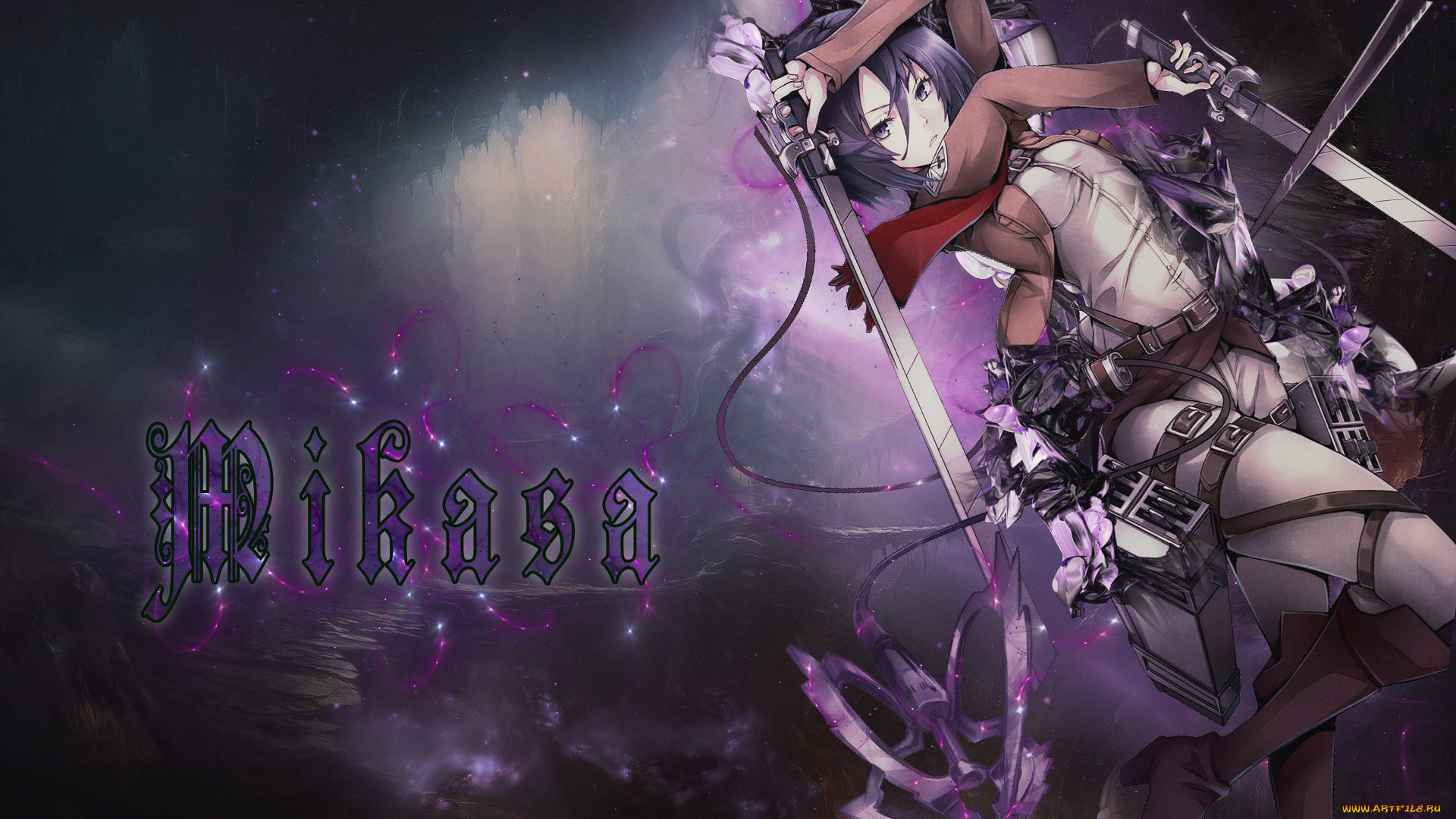 аниме, shingeki, no, kyojin, атака, титанов