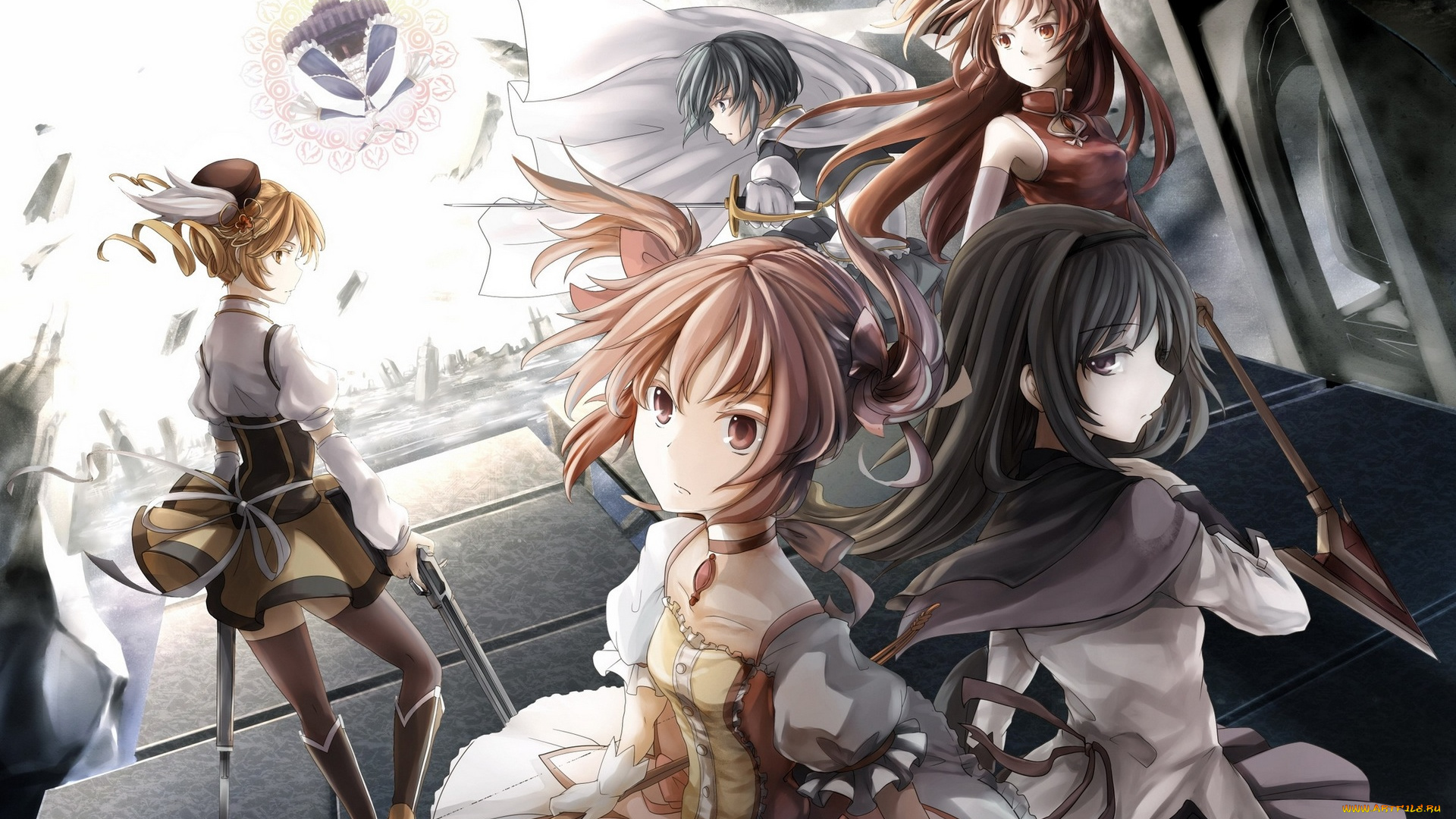 аниме, unknown, , другое, девочки, ветер, волшебницы