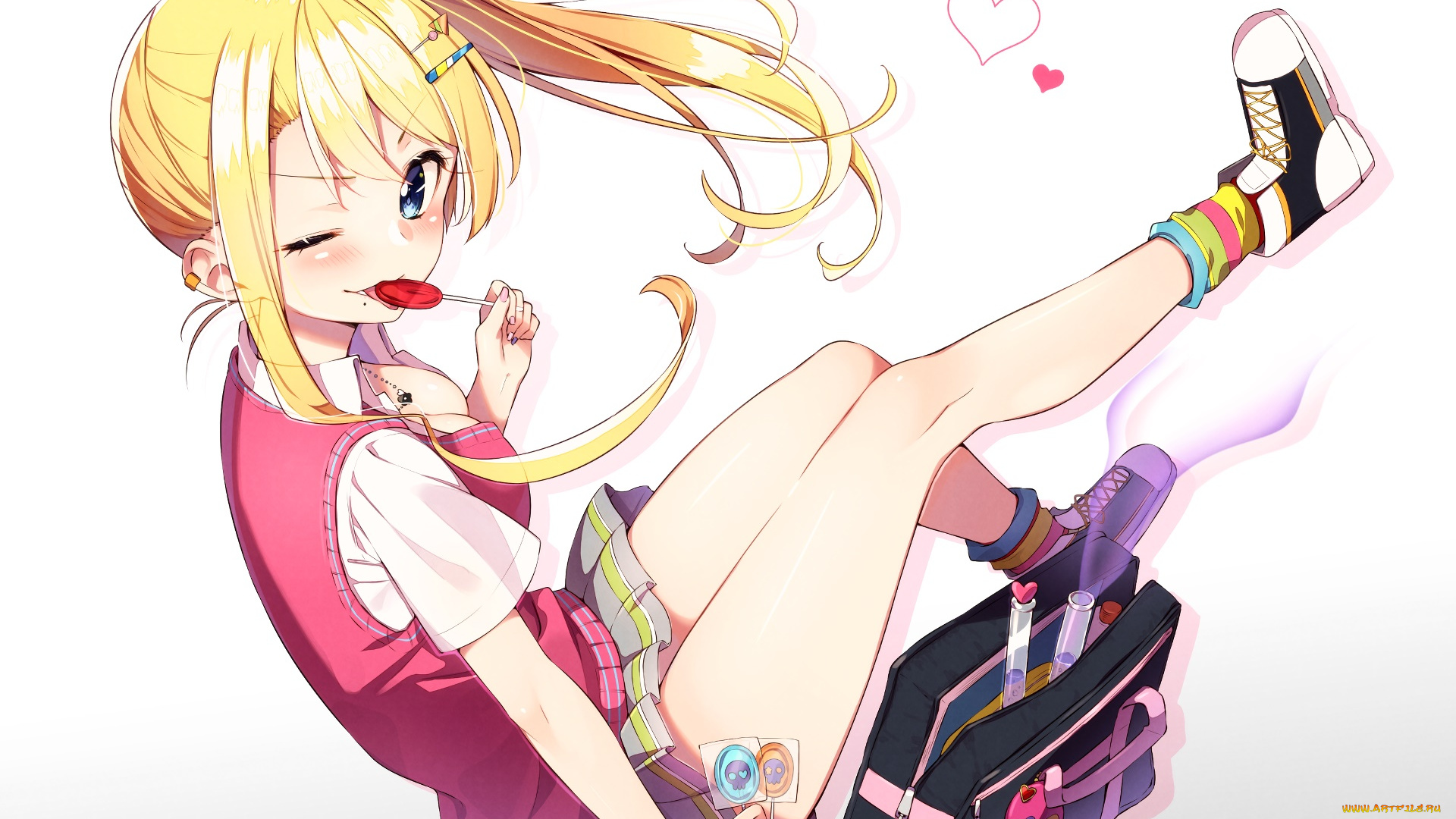 аниме, unknown, , другое, фон, взгляд, девушка