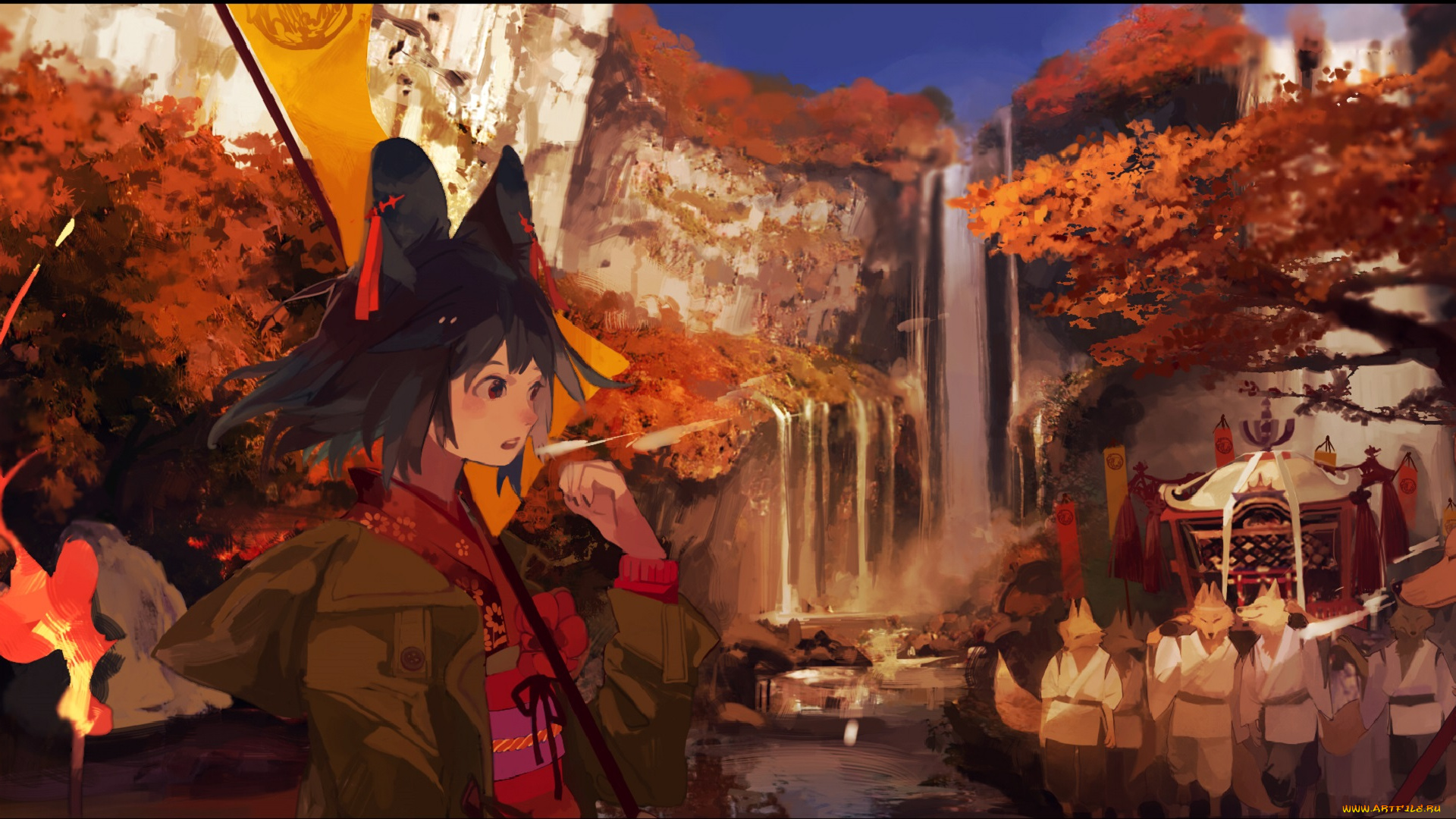 аниме, животные, , существа, kukka