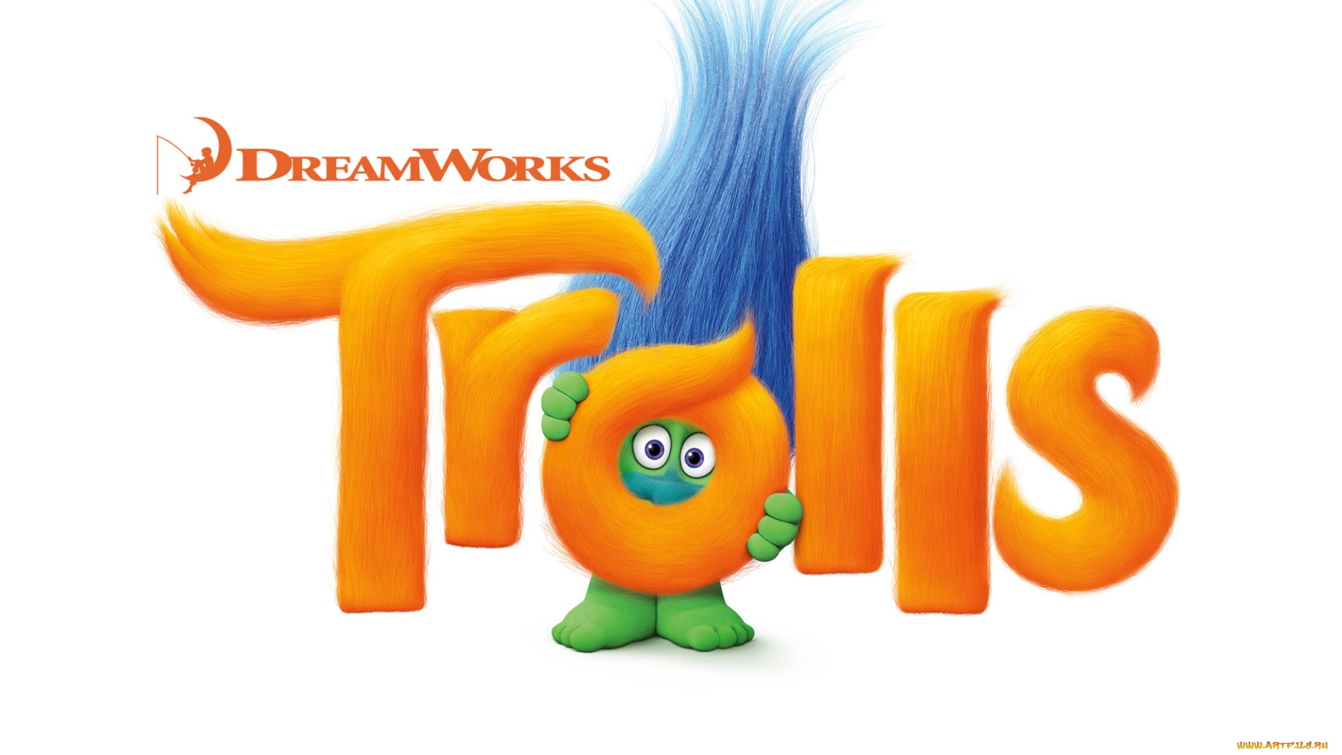 мультфильмы, trolls, логотип, фон