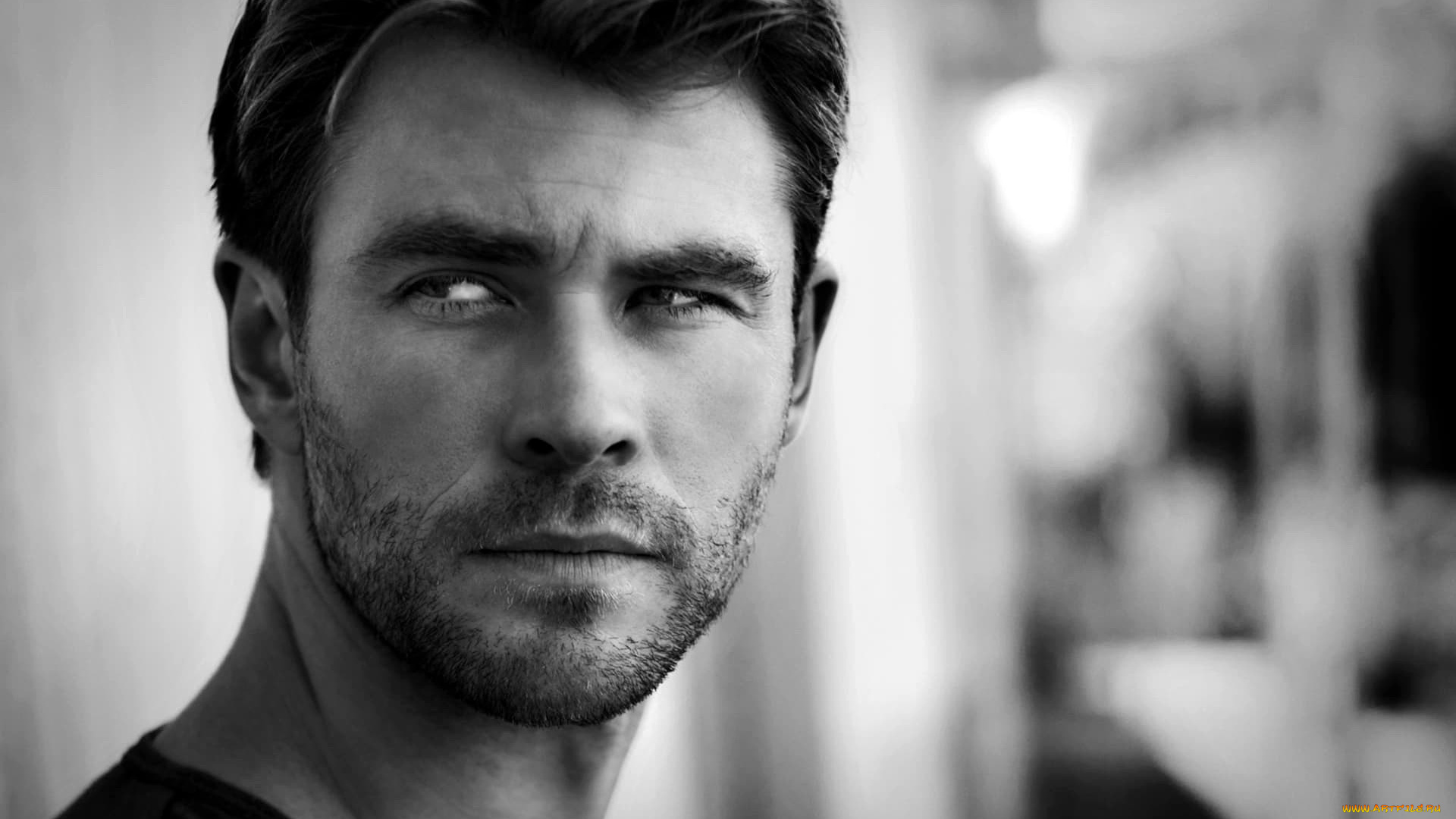 мужчины, chris, hemsworth, взгляд